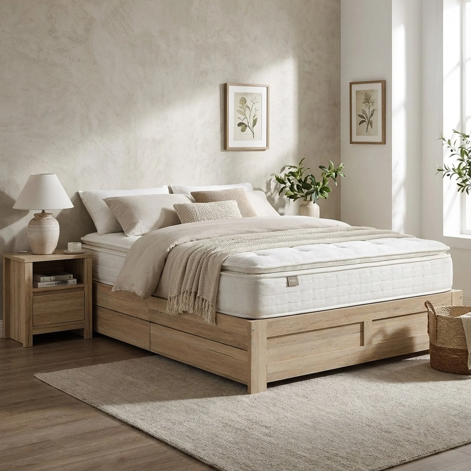 Borneo Queen Storage Bed - Oak - Image 6