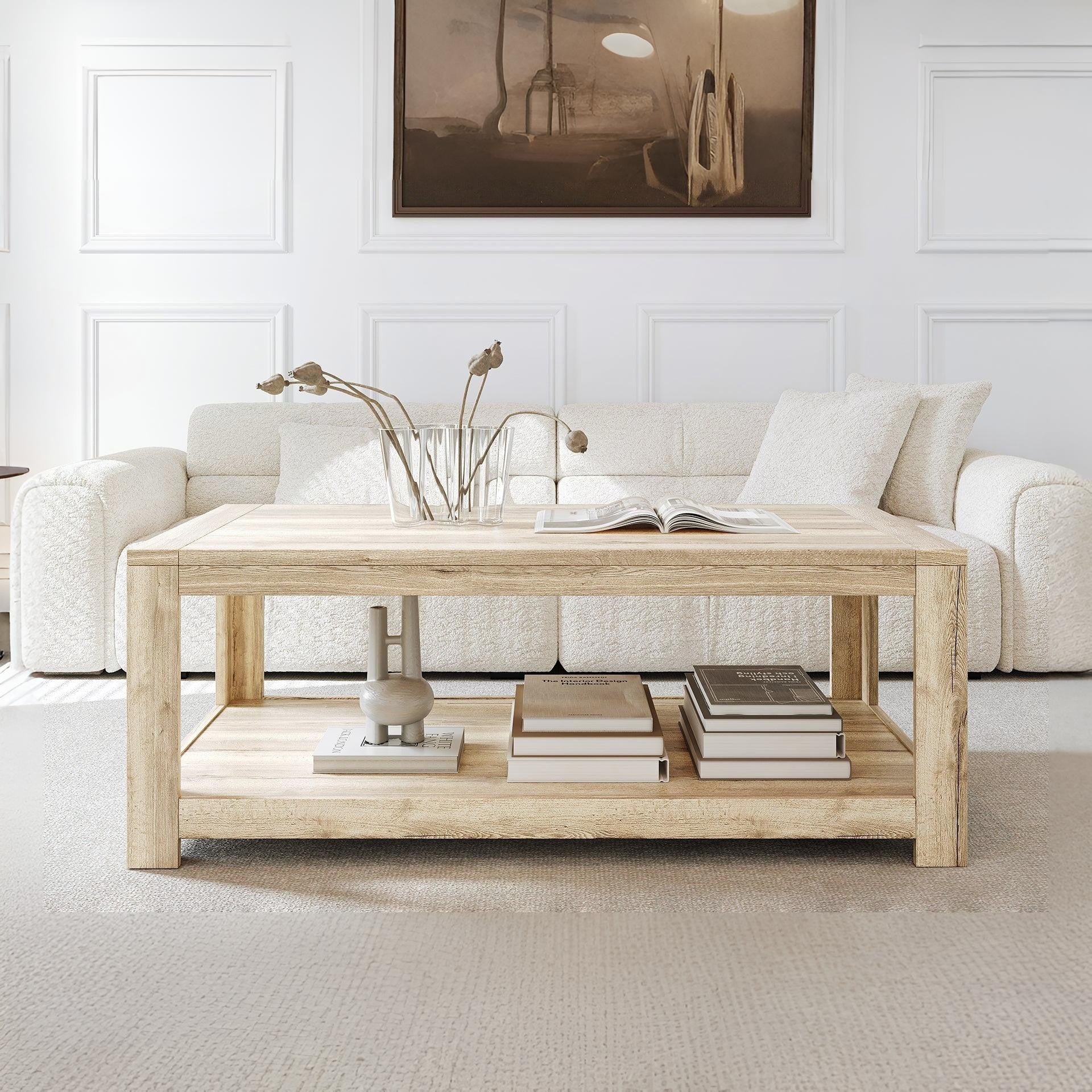 Borneo Wooden Coffee Table - Oak - Image 3