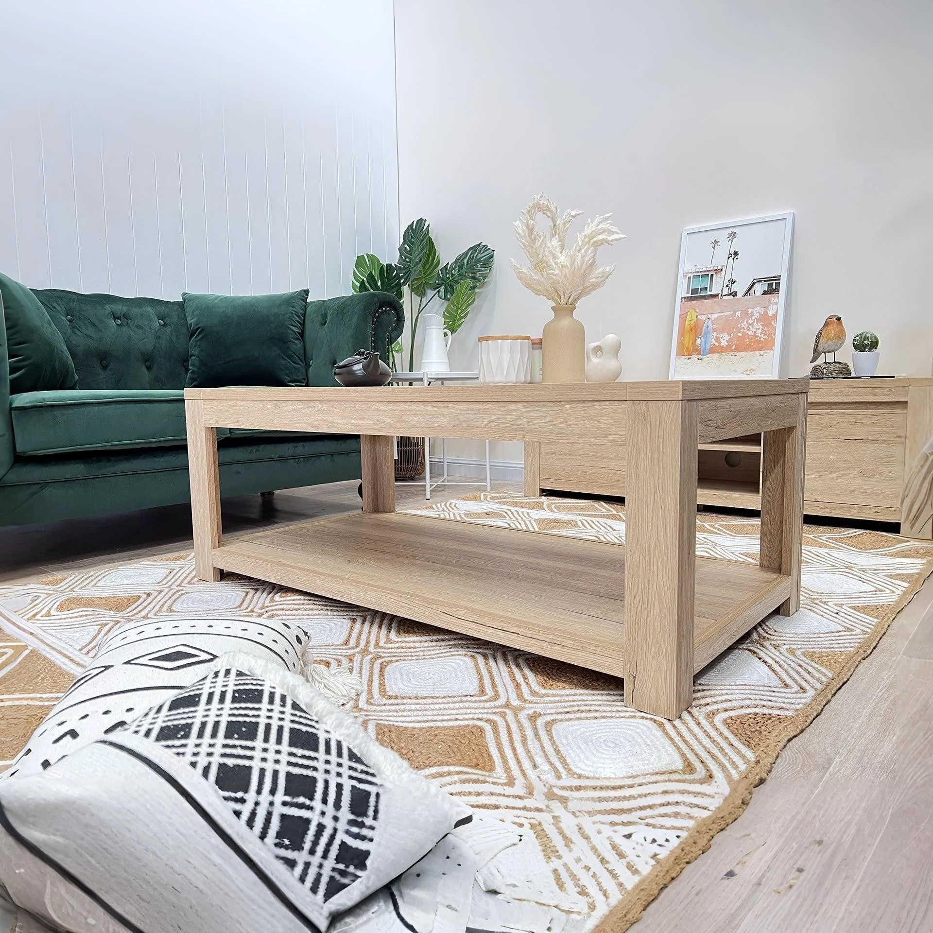 Borneo Wooden Coffee Table - Oak - Image 4