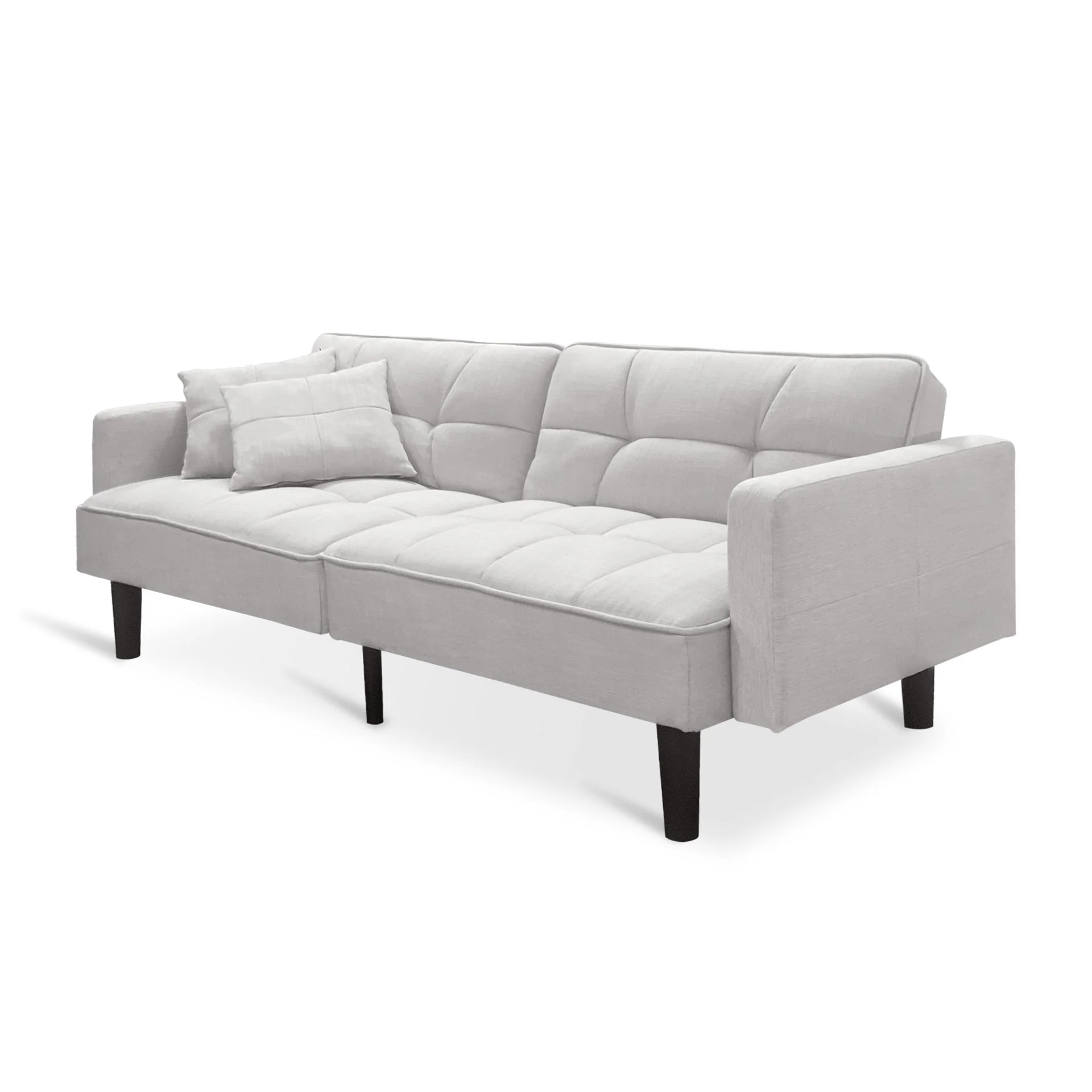 Boston 3 Seater Sofa Bed - Oat White - Image 3