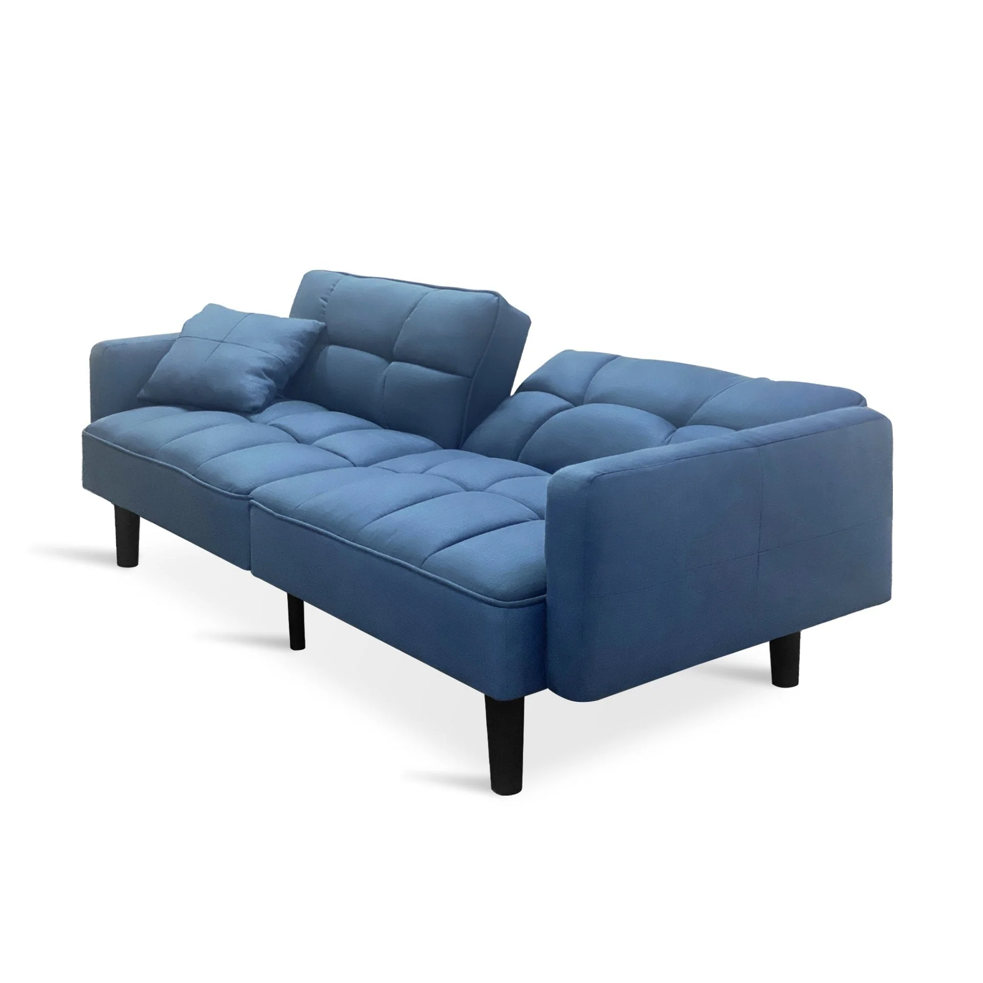 Boston 3 Seater Sofa Bed - Steel Blue - Image 11