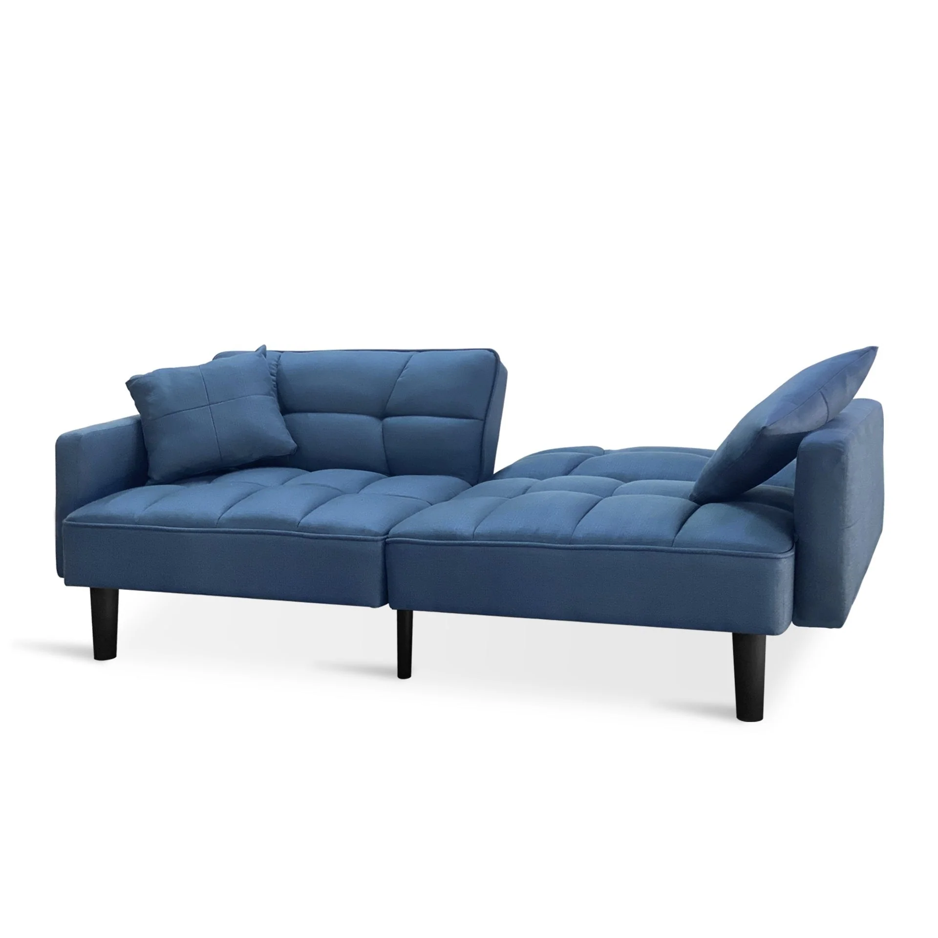 Boston 3 Seater Sofa Bed - Steel Blue - Image 12