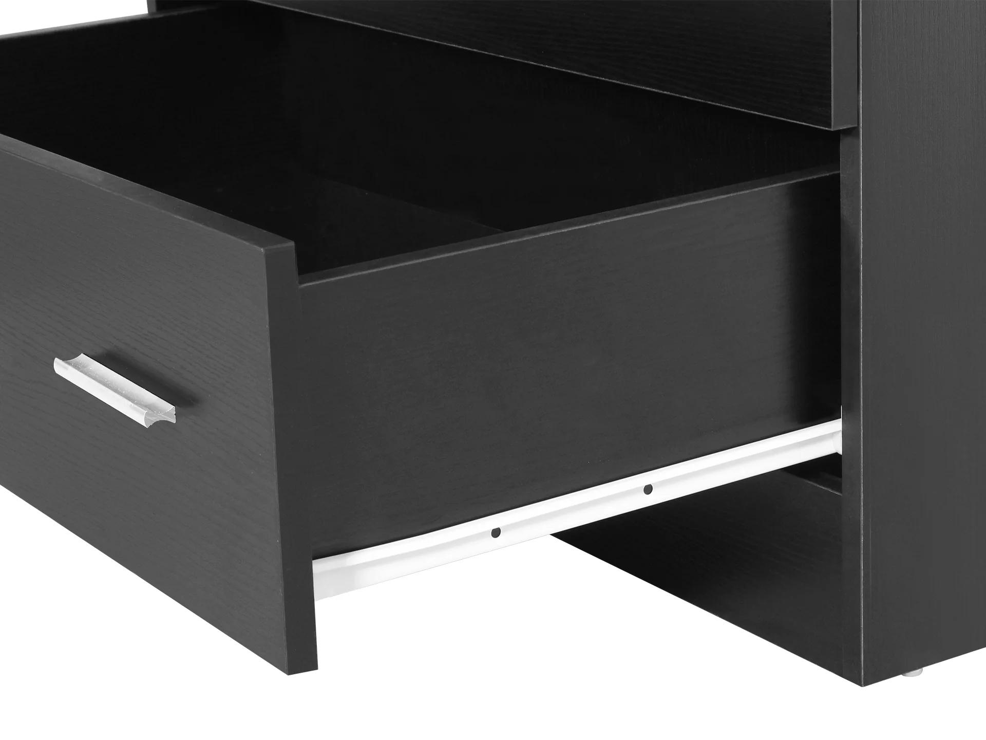 Bram 2 Door Wardrobe with 2 Drawers - Black - Image 4