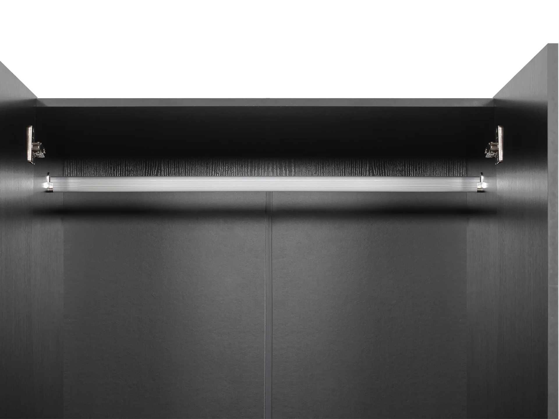 Bram 2 Door Wardrobe with 2 Drawers - Black - Image 6