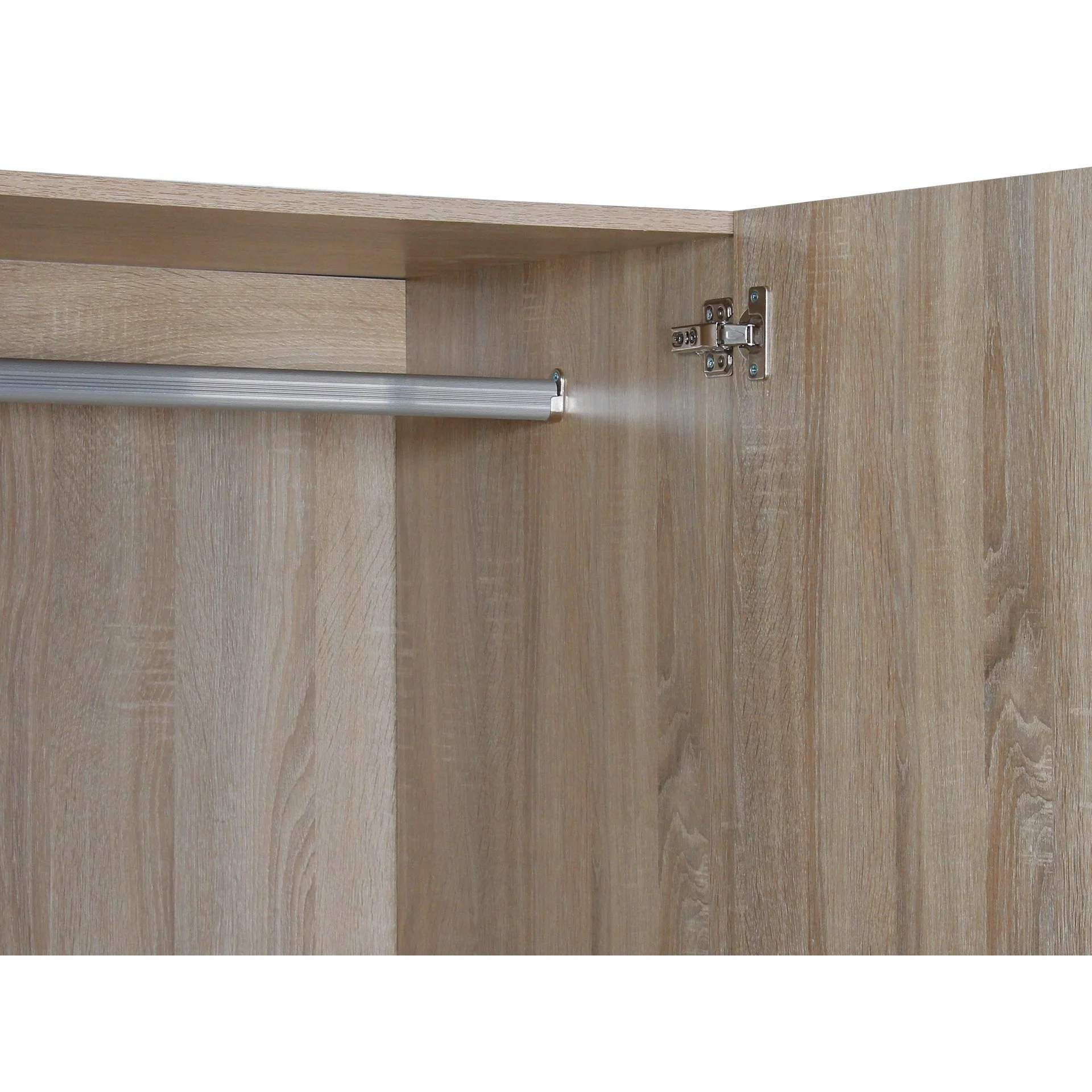 Bram 2 Door Wardrobe with 2 Drawers - Oak - Image 8