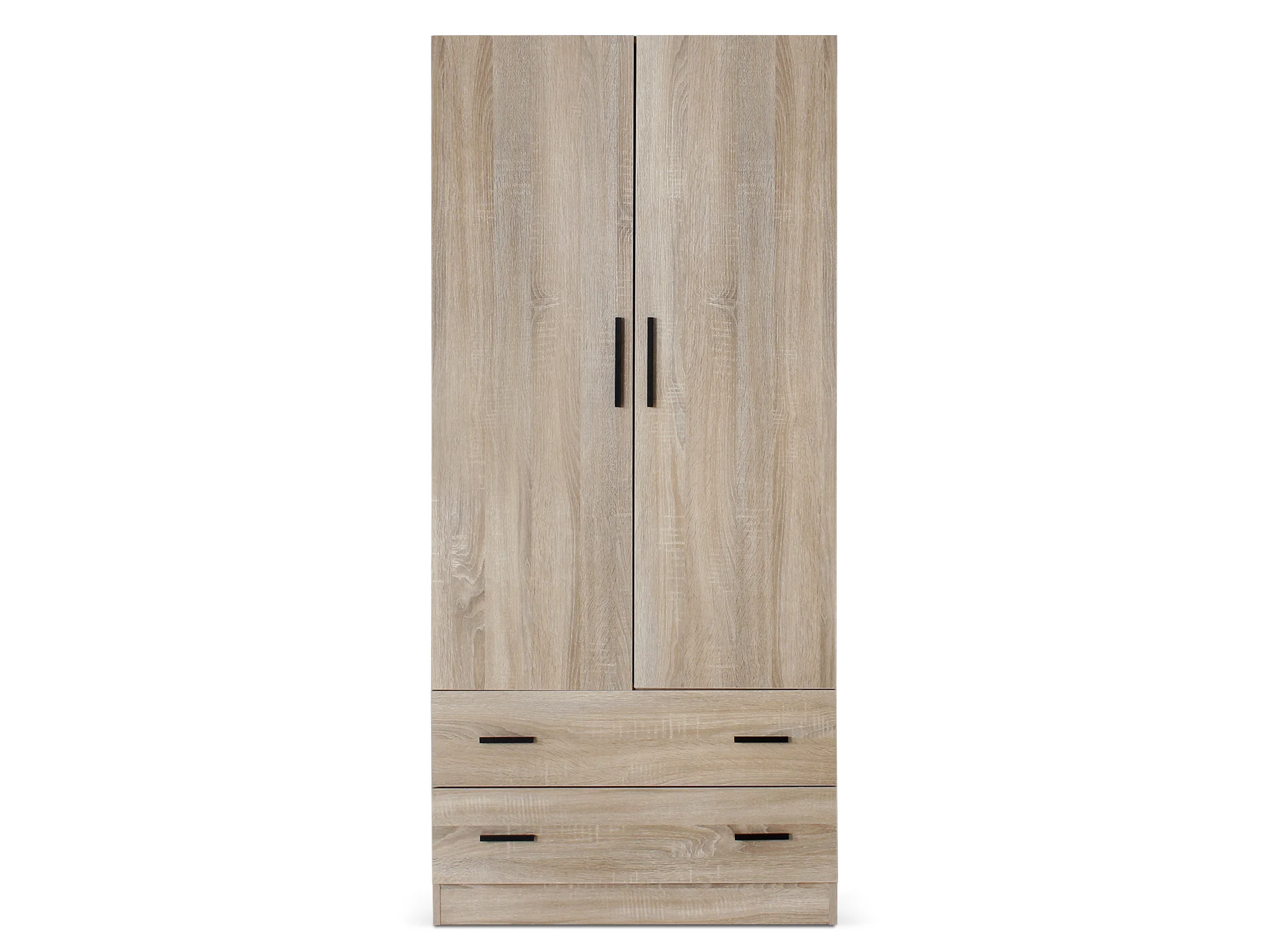 Bram 2 Door Wardrobe with 2 Drawers - Oak - Image 3
