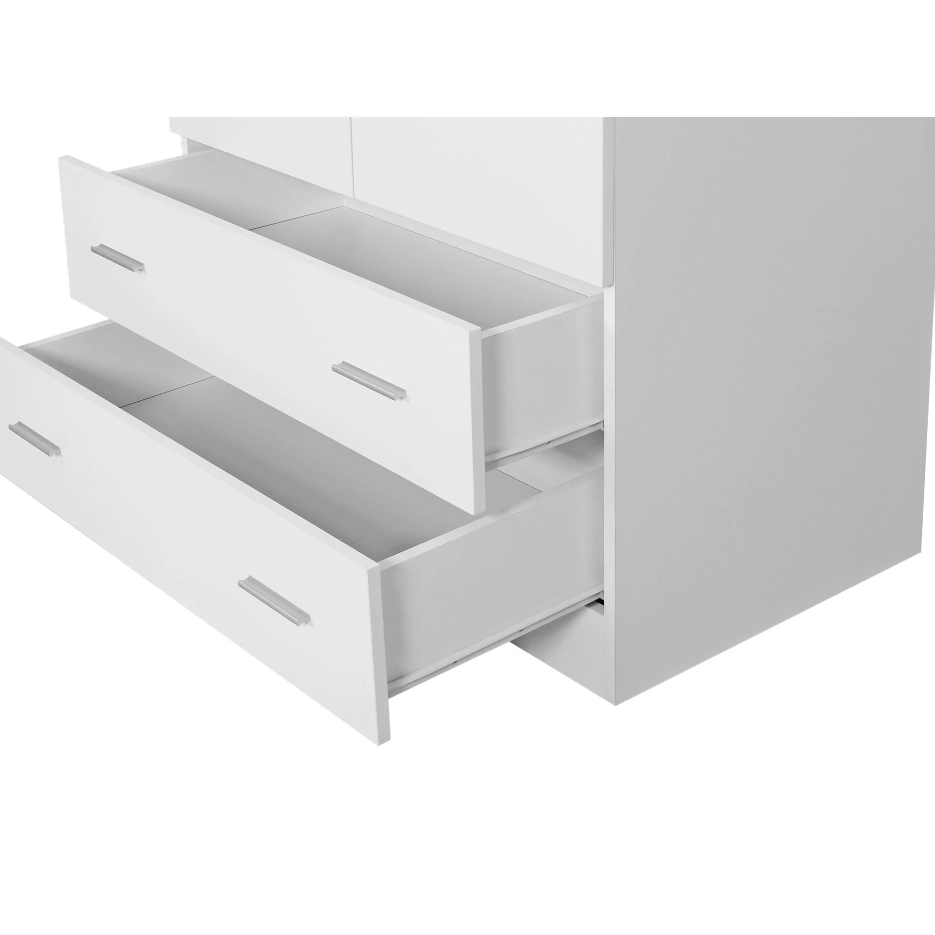 Bram 2 Door Wardrobe with 2 Drawers - White - Image 13
