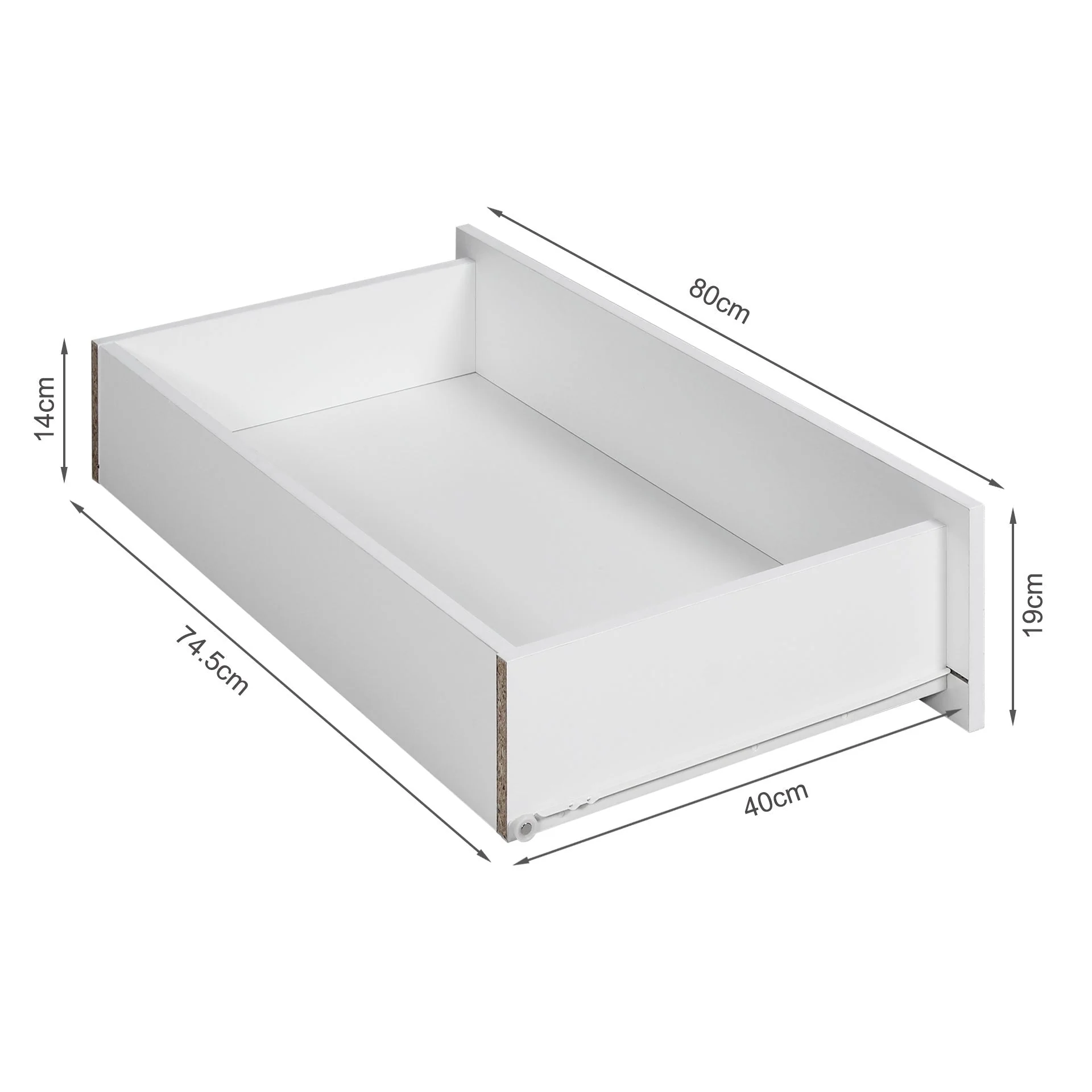 Bram 2 Door Wardrobe with 2 Drawers - White - Image 15