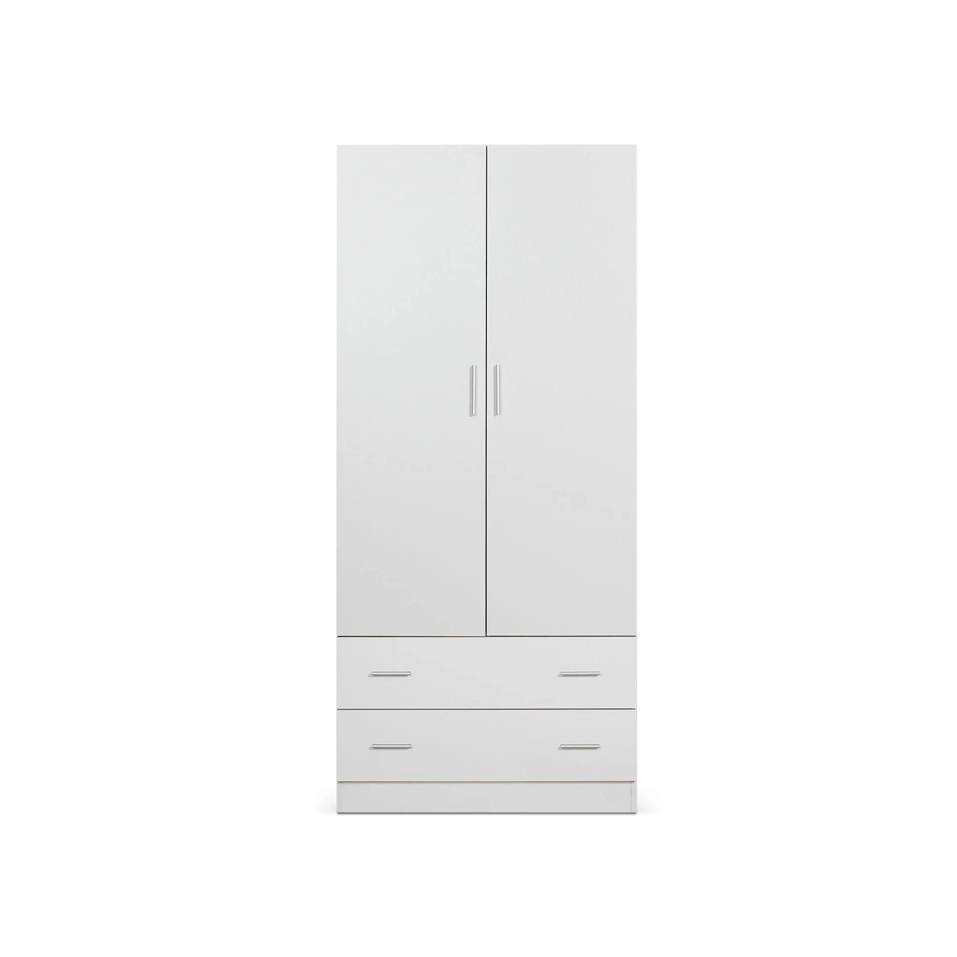 Bram 2 Door Wardrobe with 2 Drawers - White - Image 9