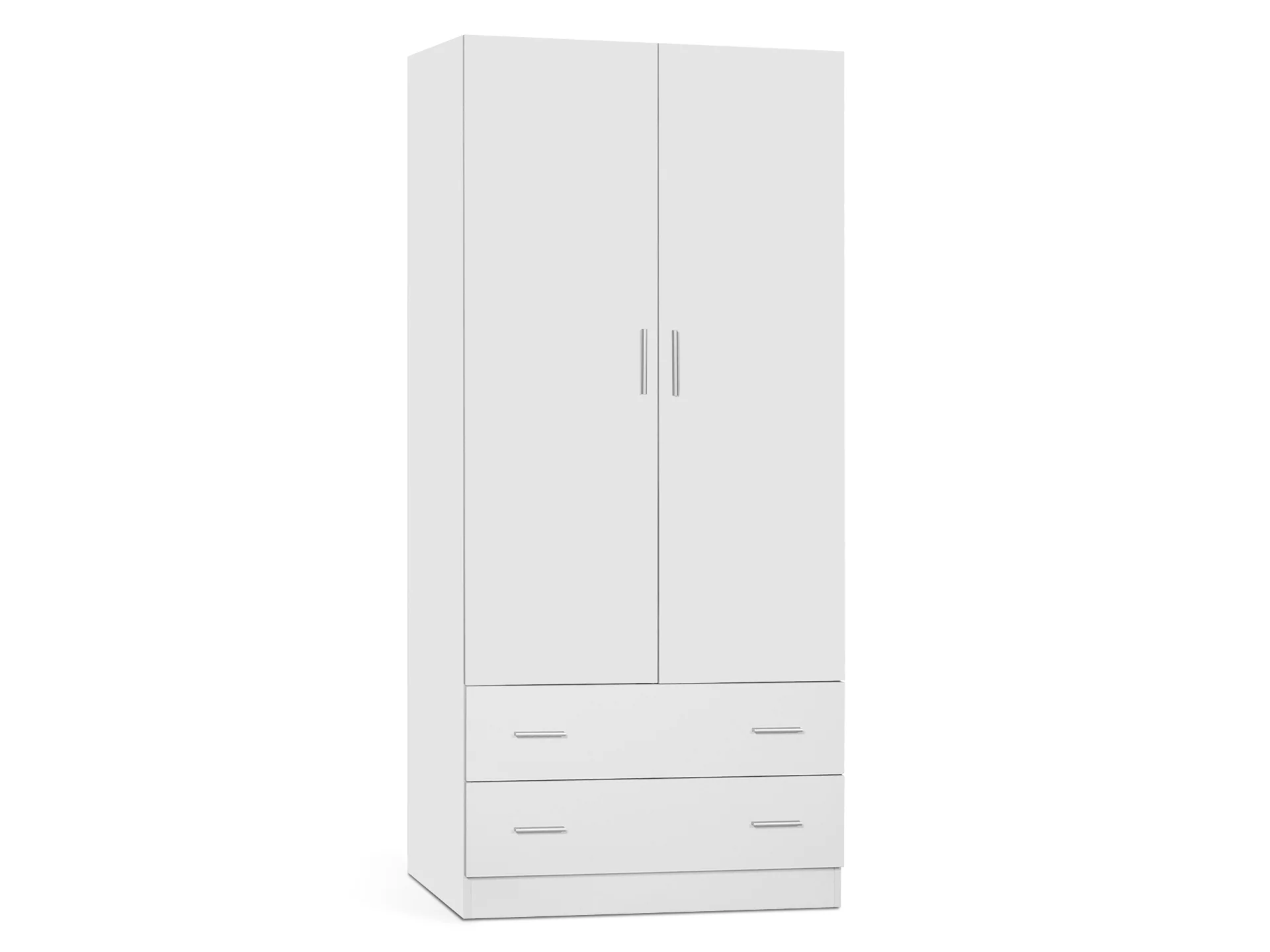 Bram 2 Door Wardrobe with 2 Drawers - White