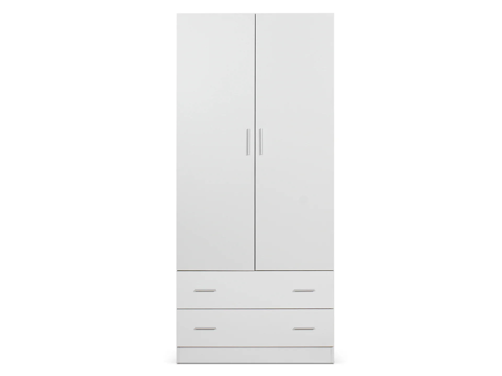 Bram 2 Door Wardrobe with 2 Drawers - White - Image 3