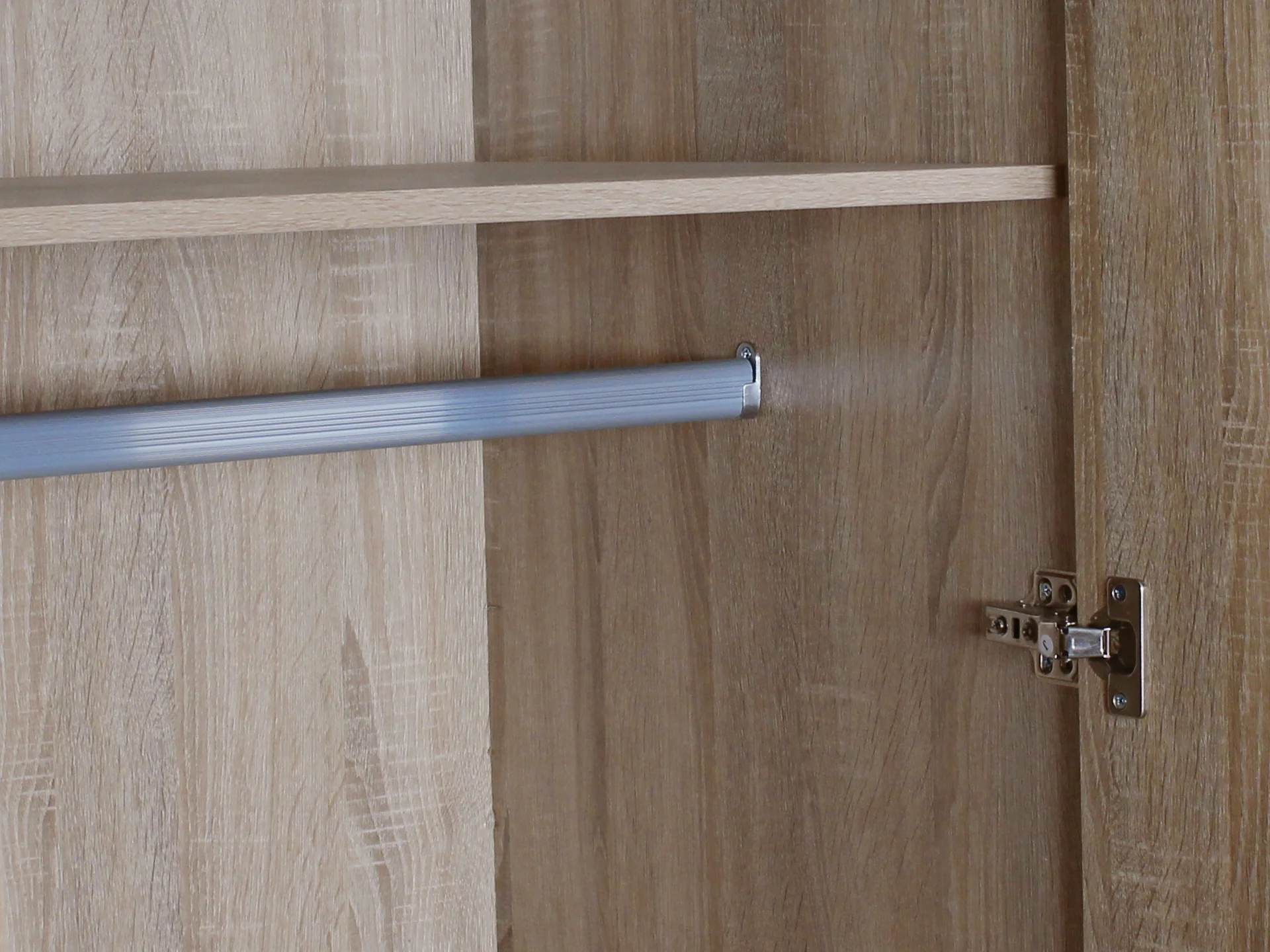 Bram 3 Door Wardrobe Cabinet - Oak - Image 6