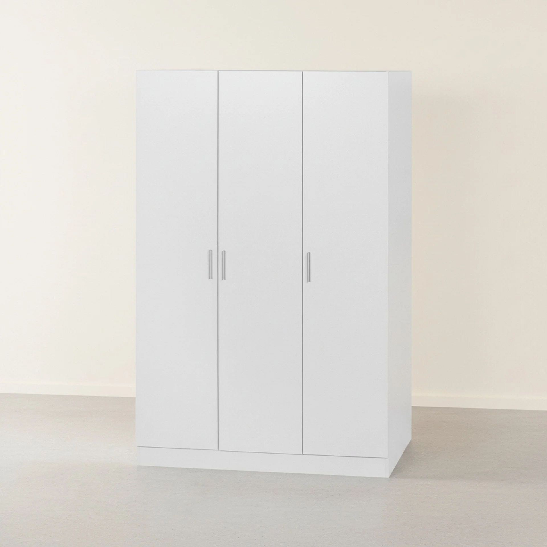 Bram 3 Door Wardrobe Cabinet - White - Image 7