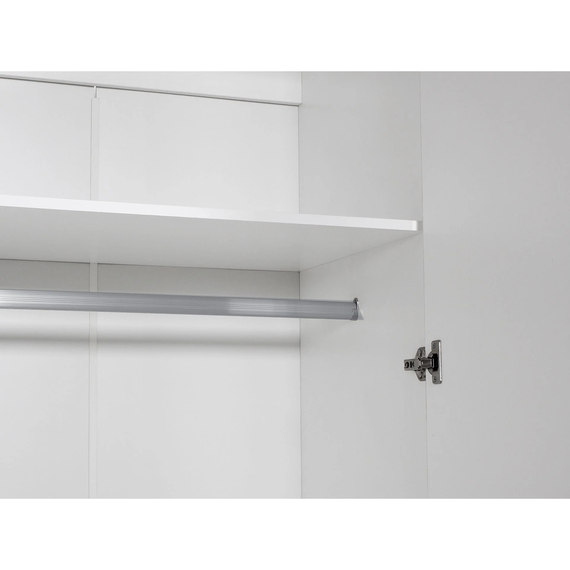 Bram 3 Door Wardrobe Cabinet - White - Image 9
