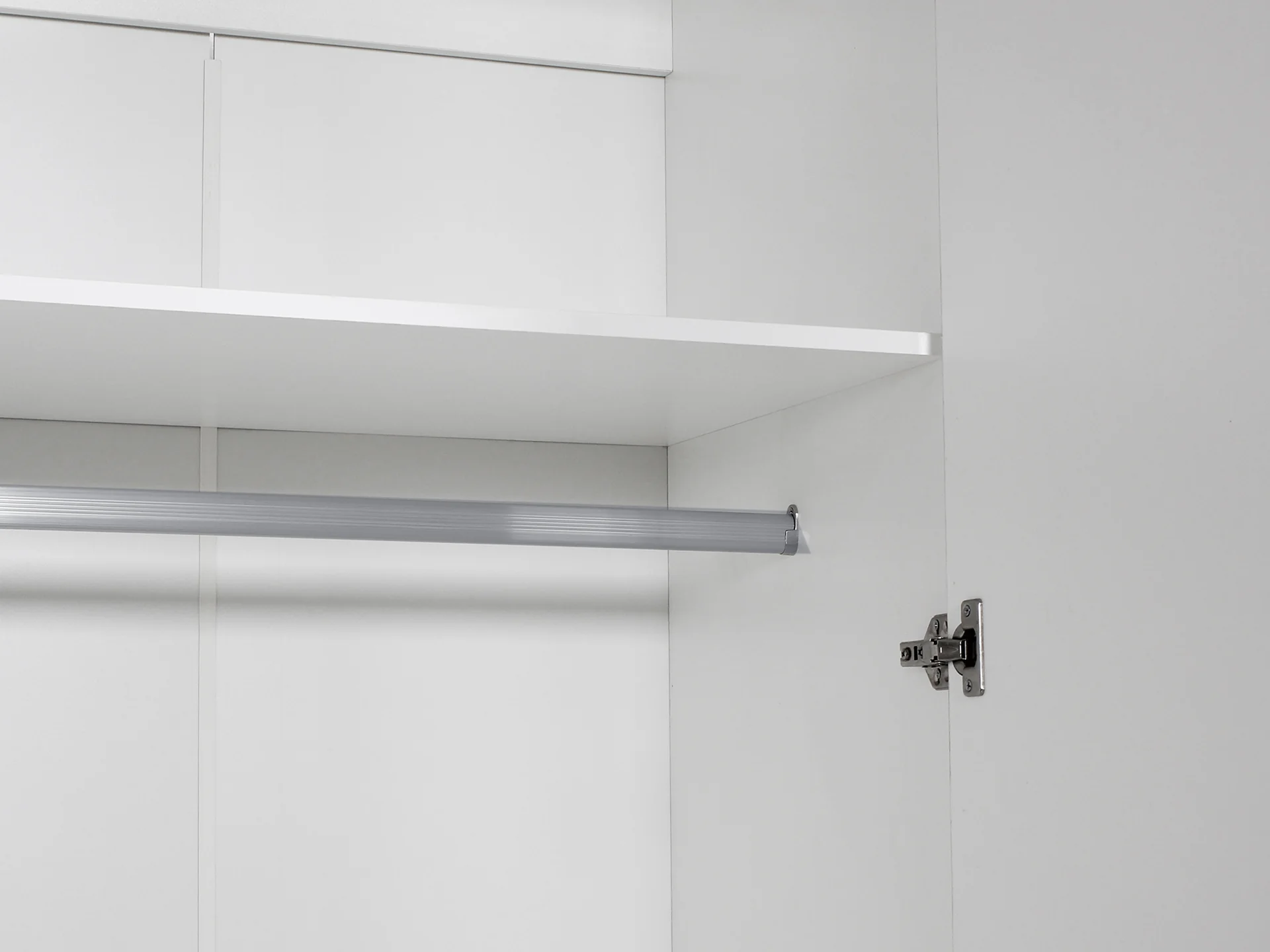Bram 3 Door Wardrobe Cabinet - White - Image 4