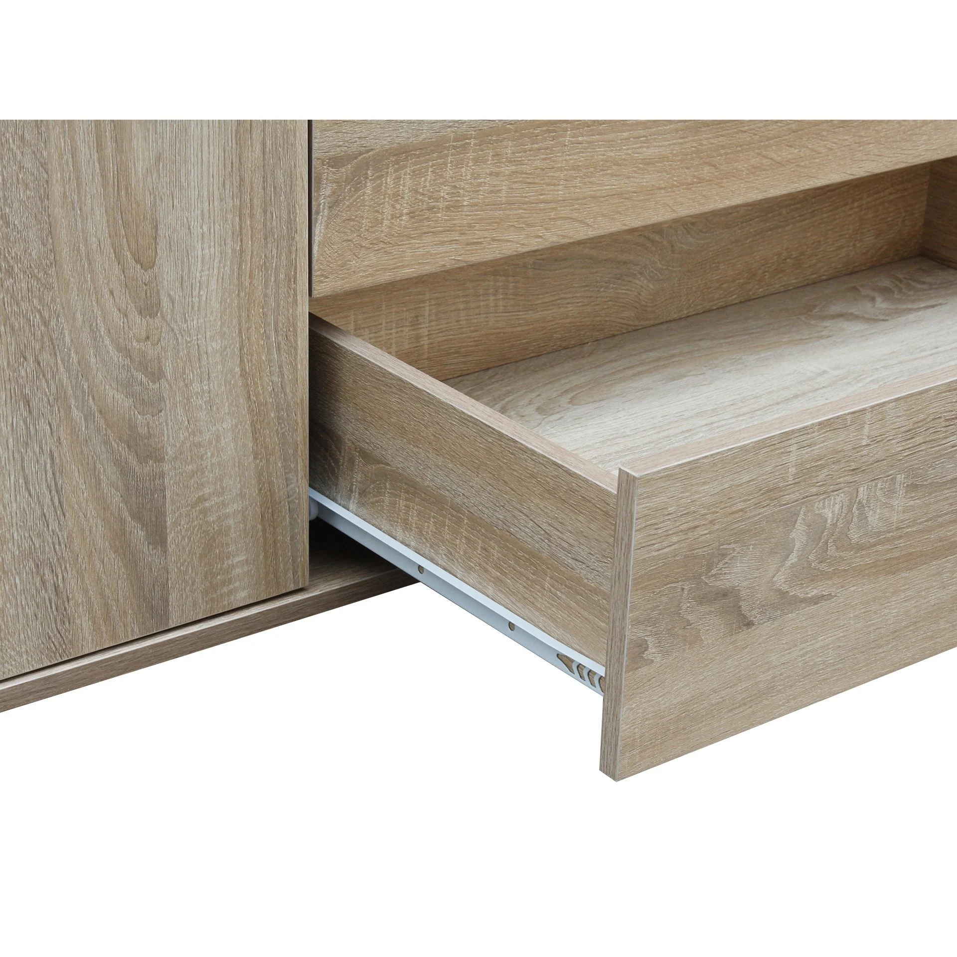Bram 3 Door Wardrobe with 2 Drawers - Oak - Image 10