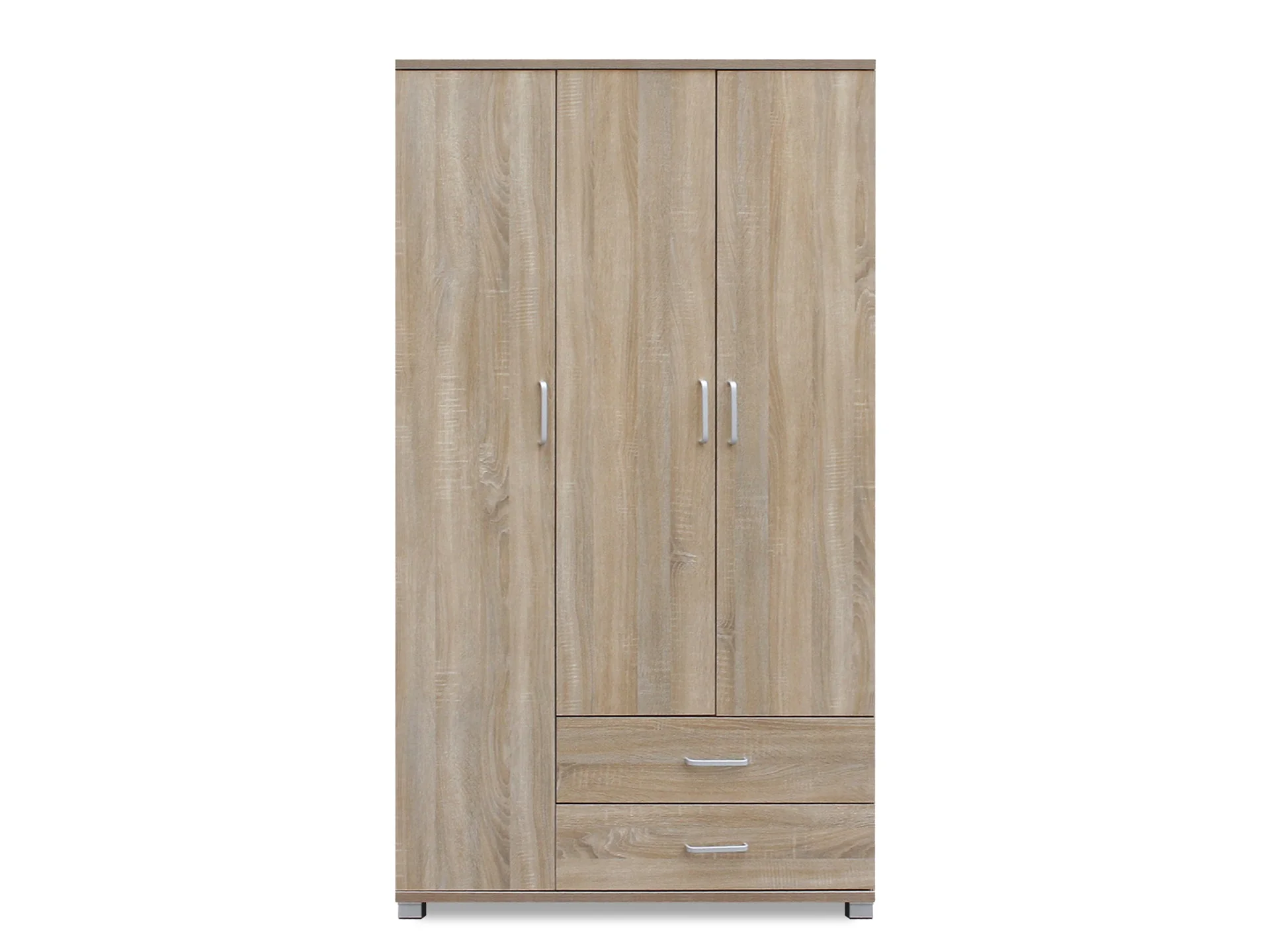 Bram 3 Door Wardrobe with 2 Drawers - Oak - Image 3