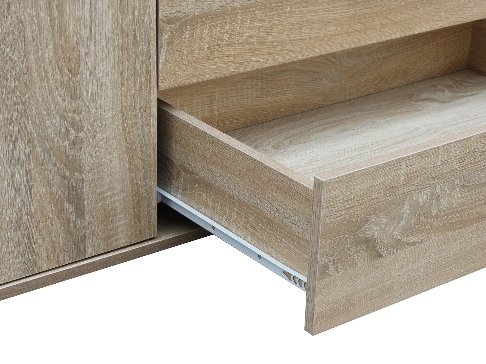 Bram 3 Door Wardrobe with 2 Drawers - Oak - Image 6
