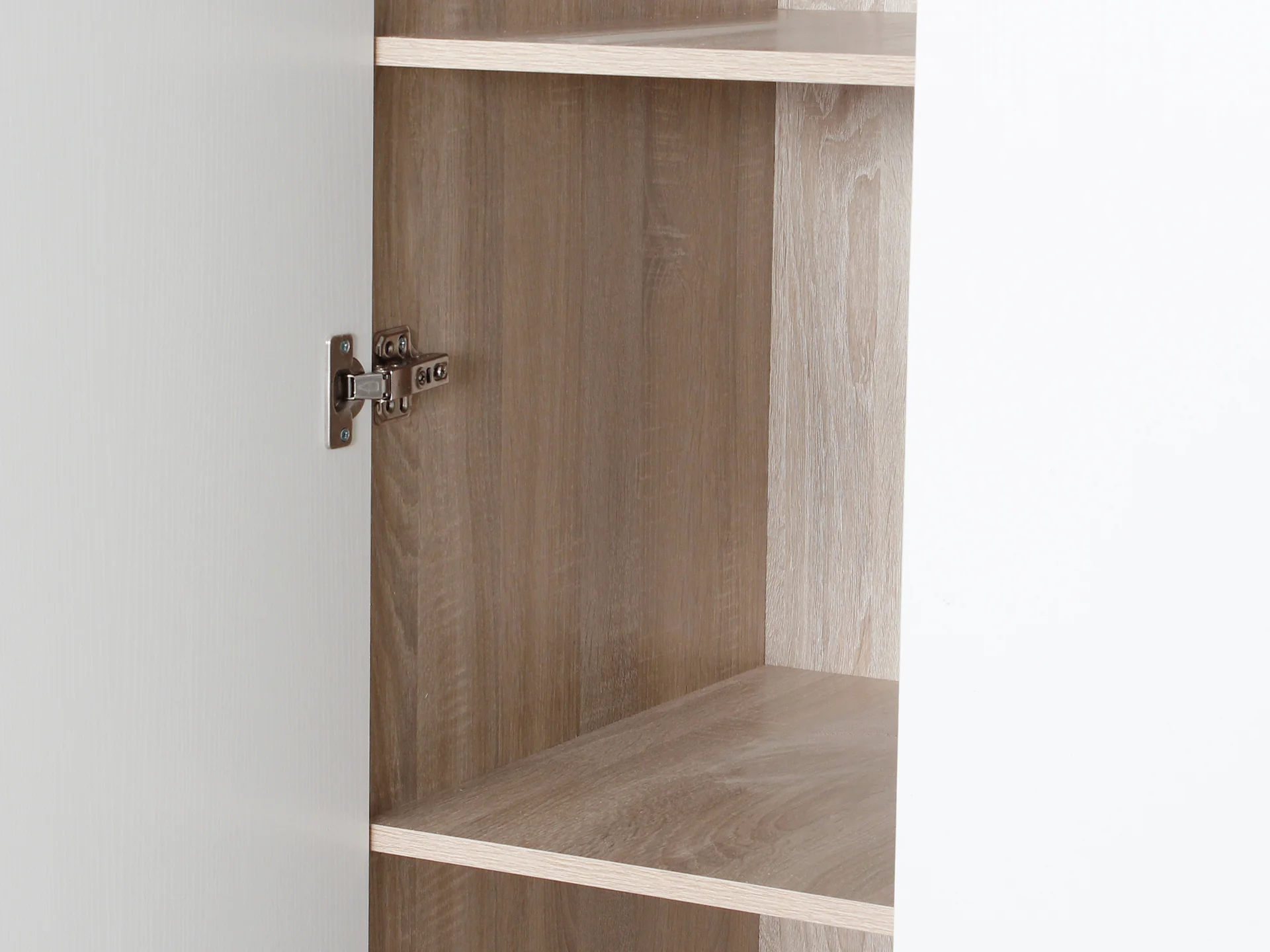 Bram 3 Door Wardrobe with 2 Drawers - Oak + White - Image 7