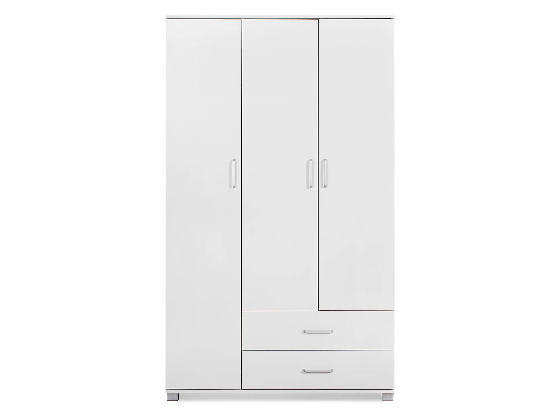 Bram 3 Door Wardrobe with 2 Drawers - White - Image 3