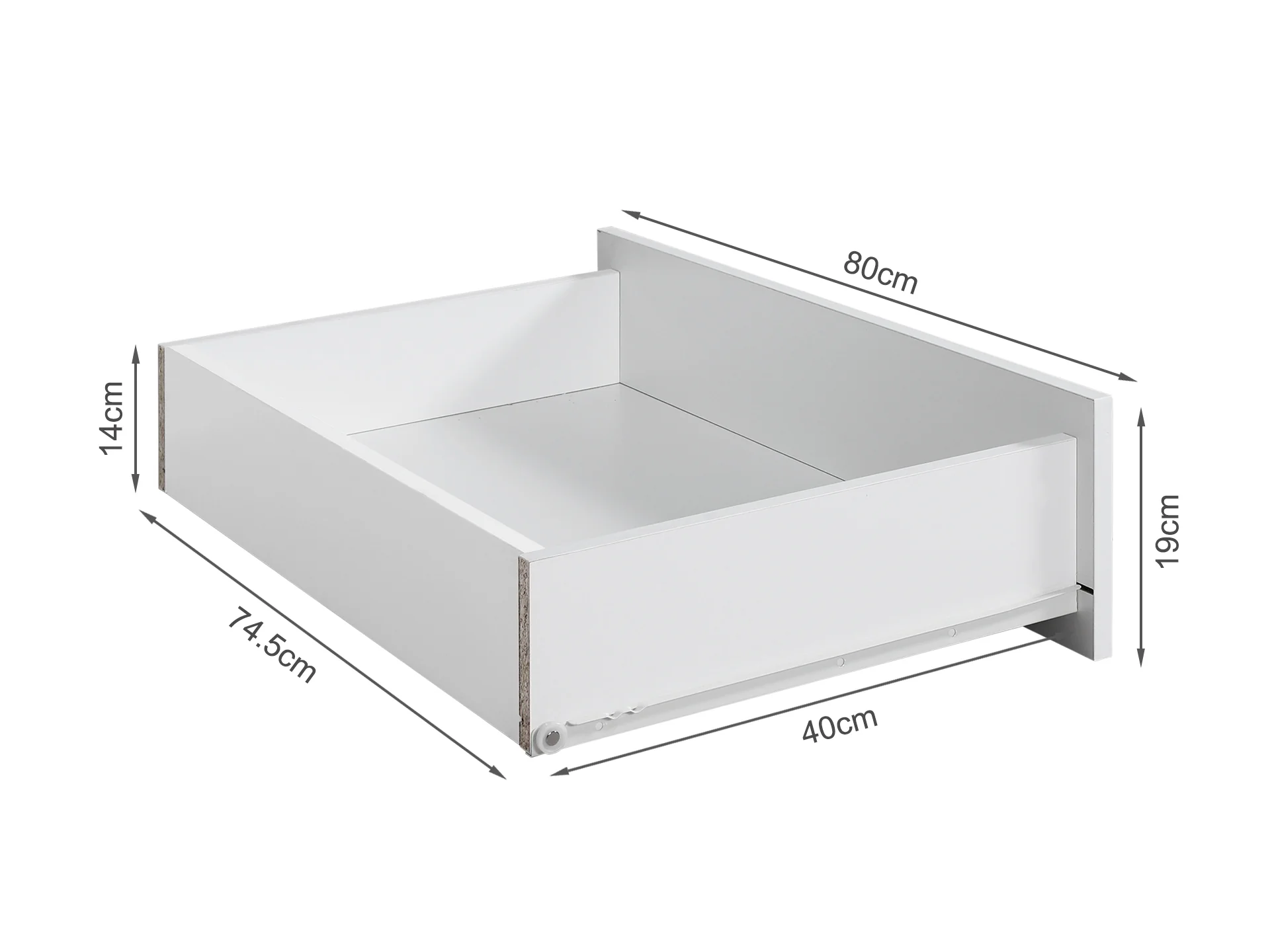 Bram 3 Door Wardrobe with 2 Drawers - White - Image 8