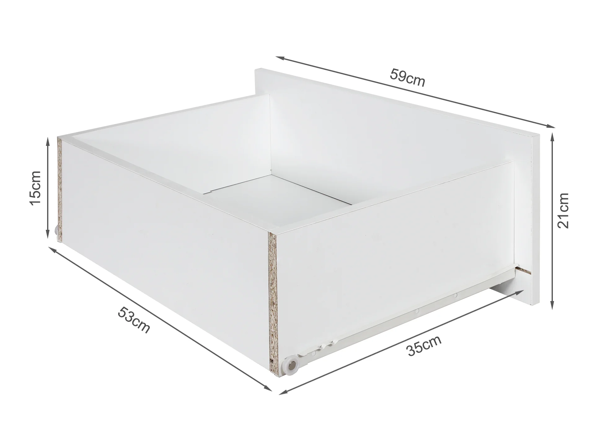 Bram Bedside Table - White - Image 15