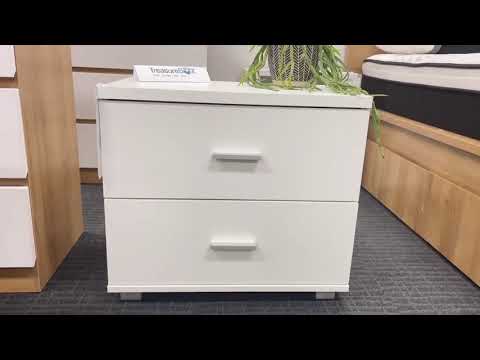Bram Bedside Table - White - Image 5