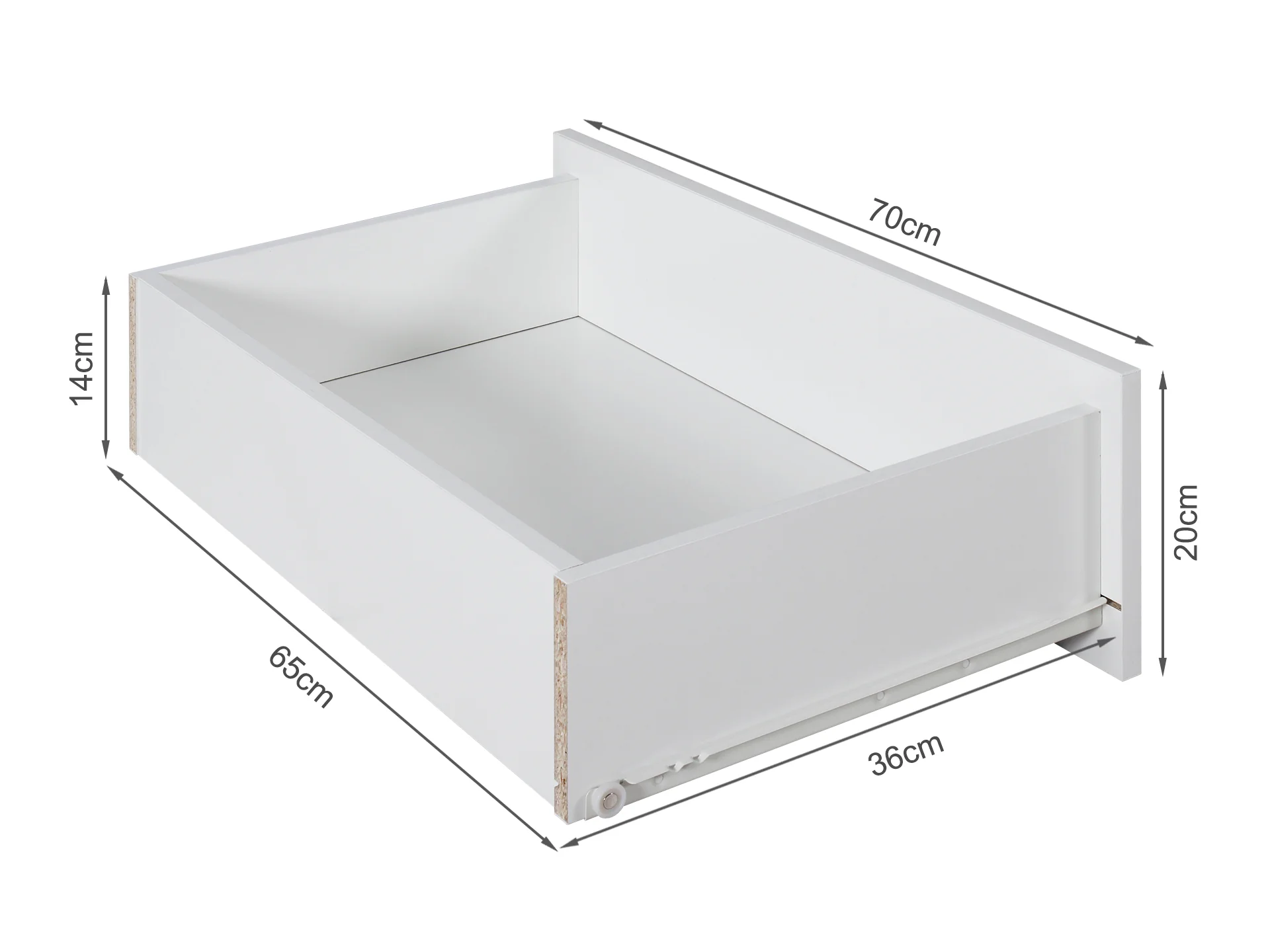 Bram Low Boy 8 Drawer Chest Dresser - White - Image 11