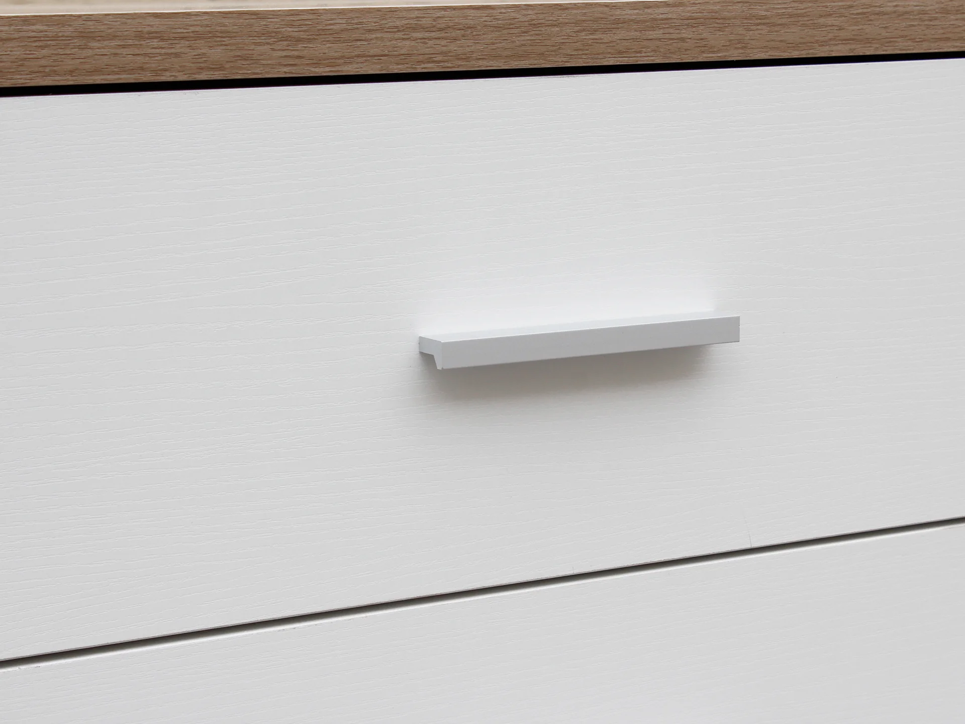 Bram Tallboy 5 Drawer Chest Dresser - Oak + White - Image 7
