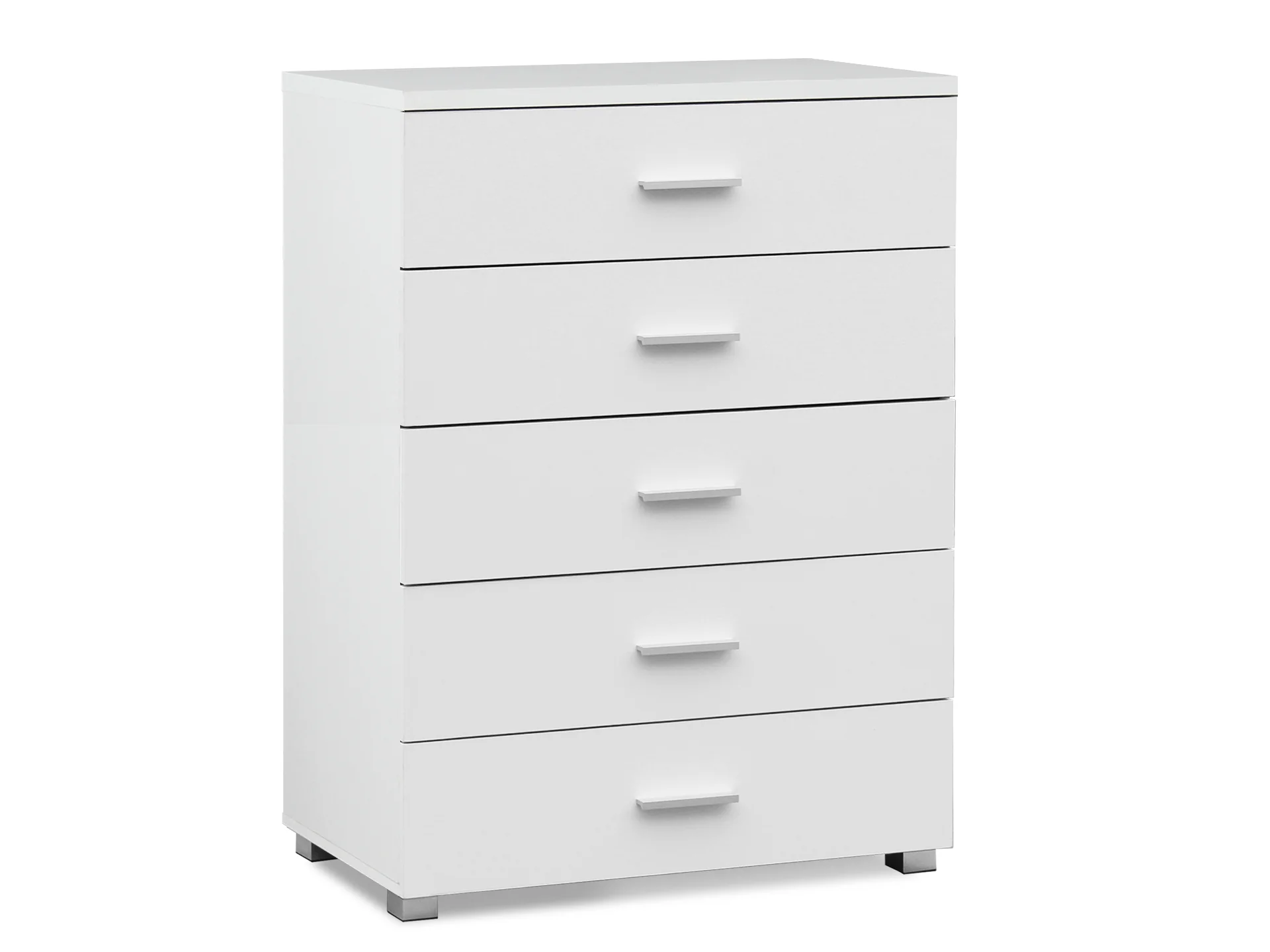 Bram Tallboy 5 Drawer Chest Dresser - White