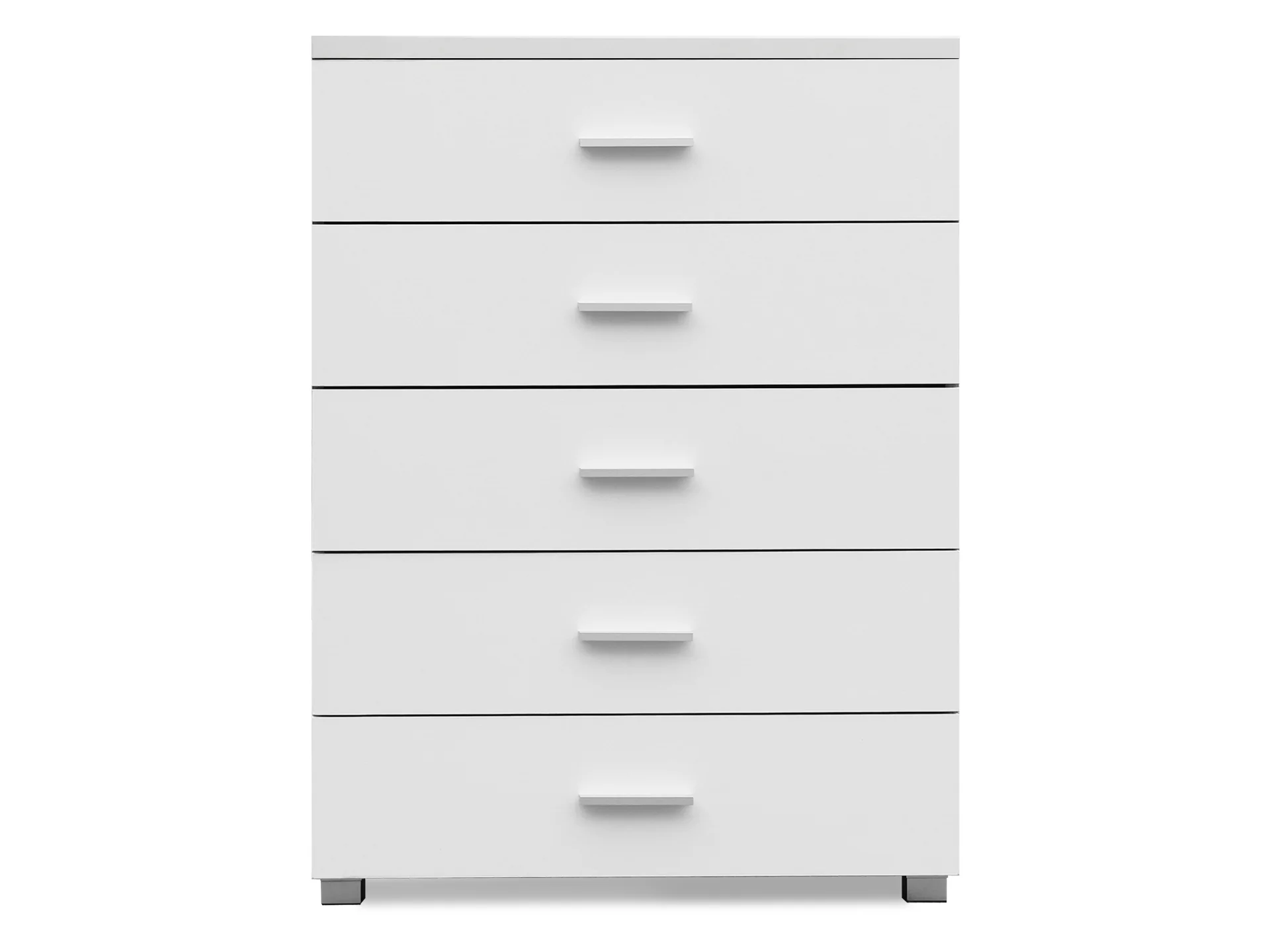 Bram Tallboy 5 Drawer Chest Dresser - White - Image 4