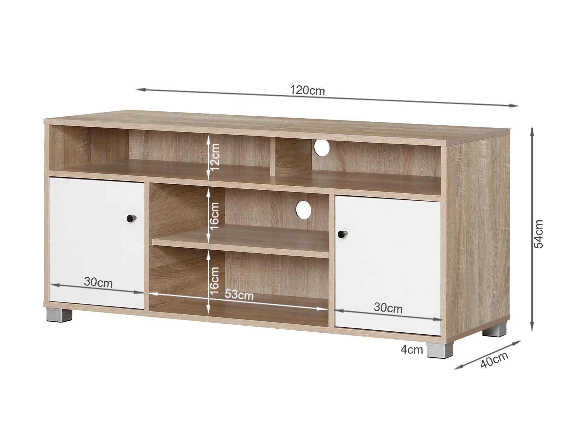 Brewer 1.2m Entertainment Unit - Oak - Image 10