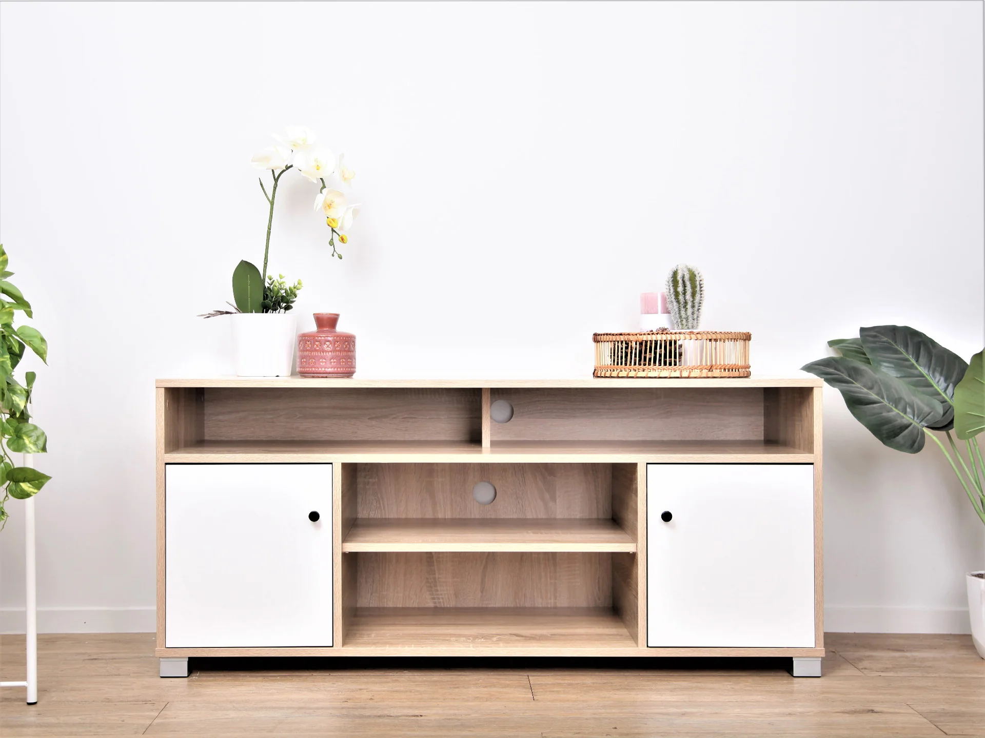 Brewer 1.2m Entertainment Unit - Oak - Image 2