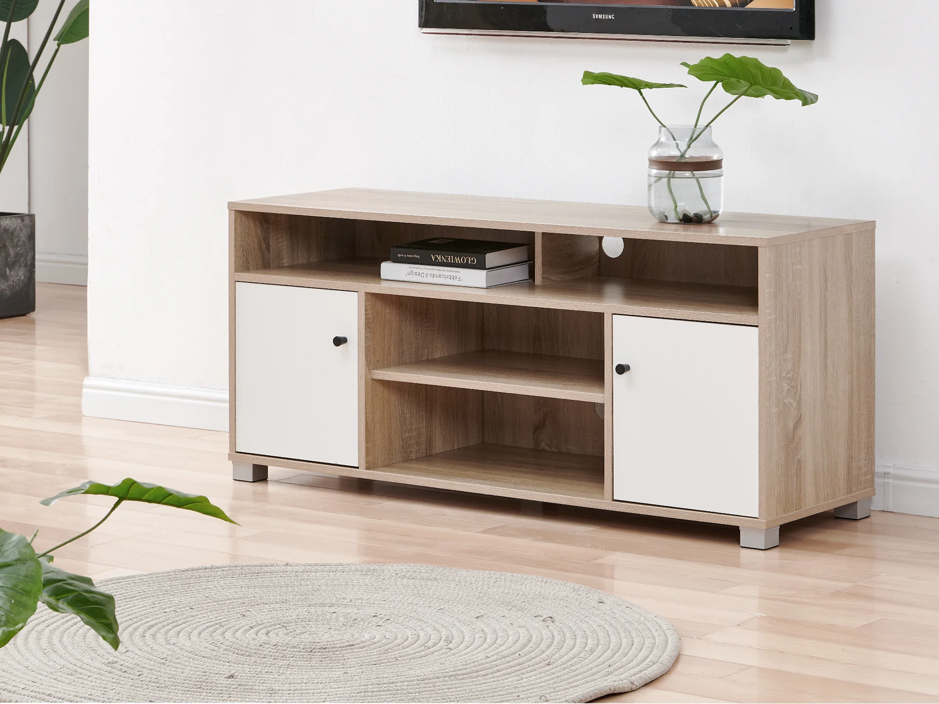 Brewer 1.2m Entertainment Unit - Oak - Image 4