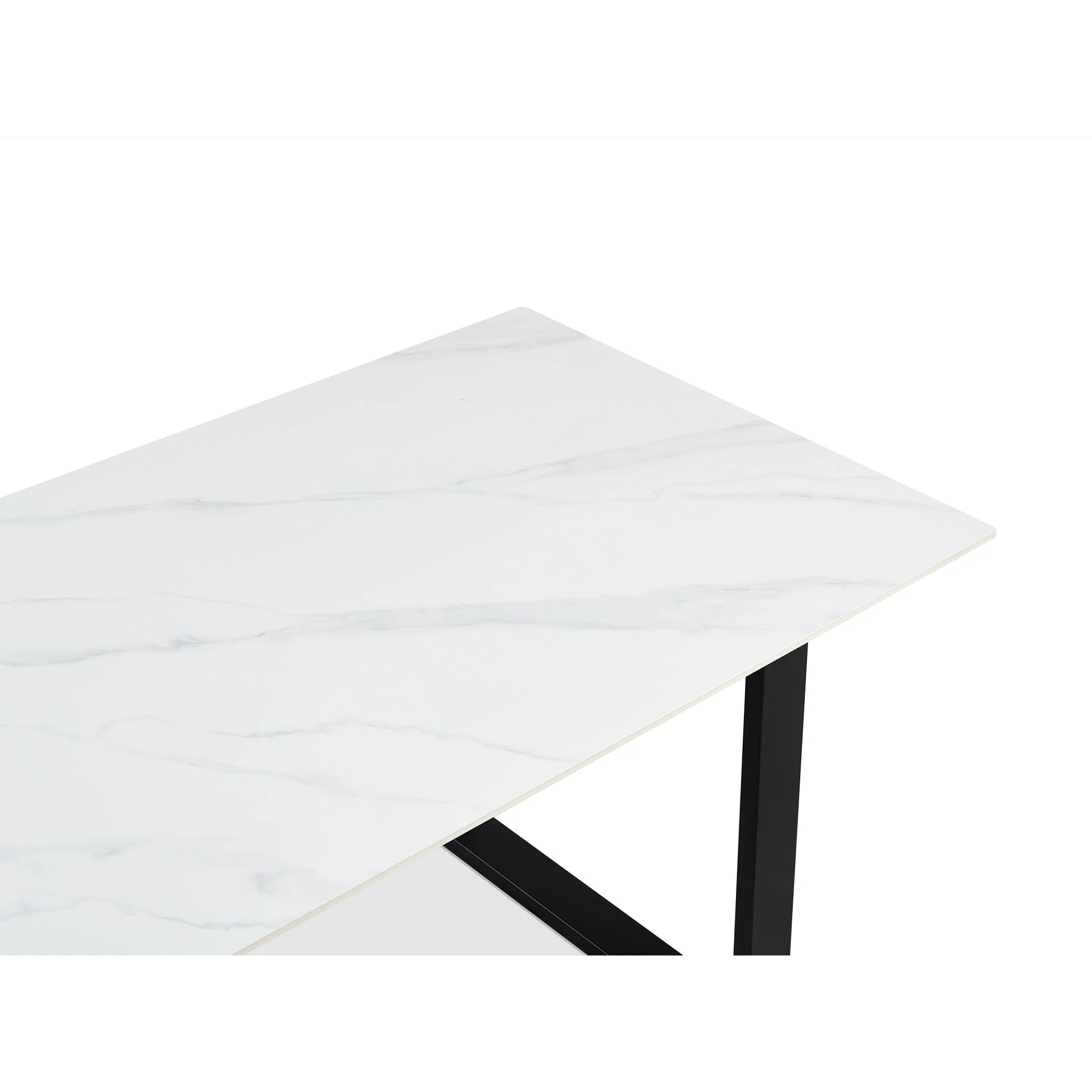 Bridger Matt Ceramic Dining Table 160 x 90cm - White - Image 8