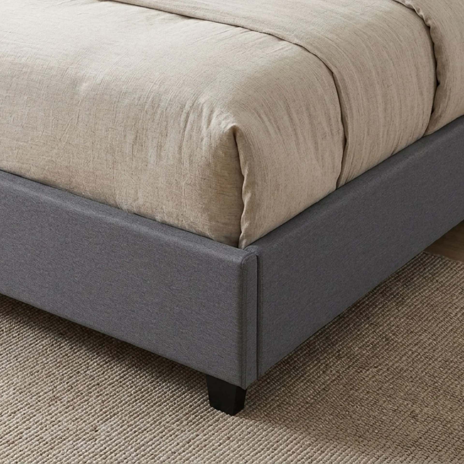 Bromo Fabric Slat Bed Frame - King - Image 5