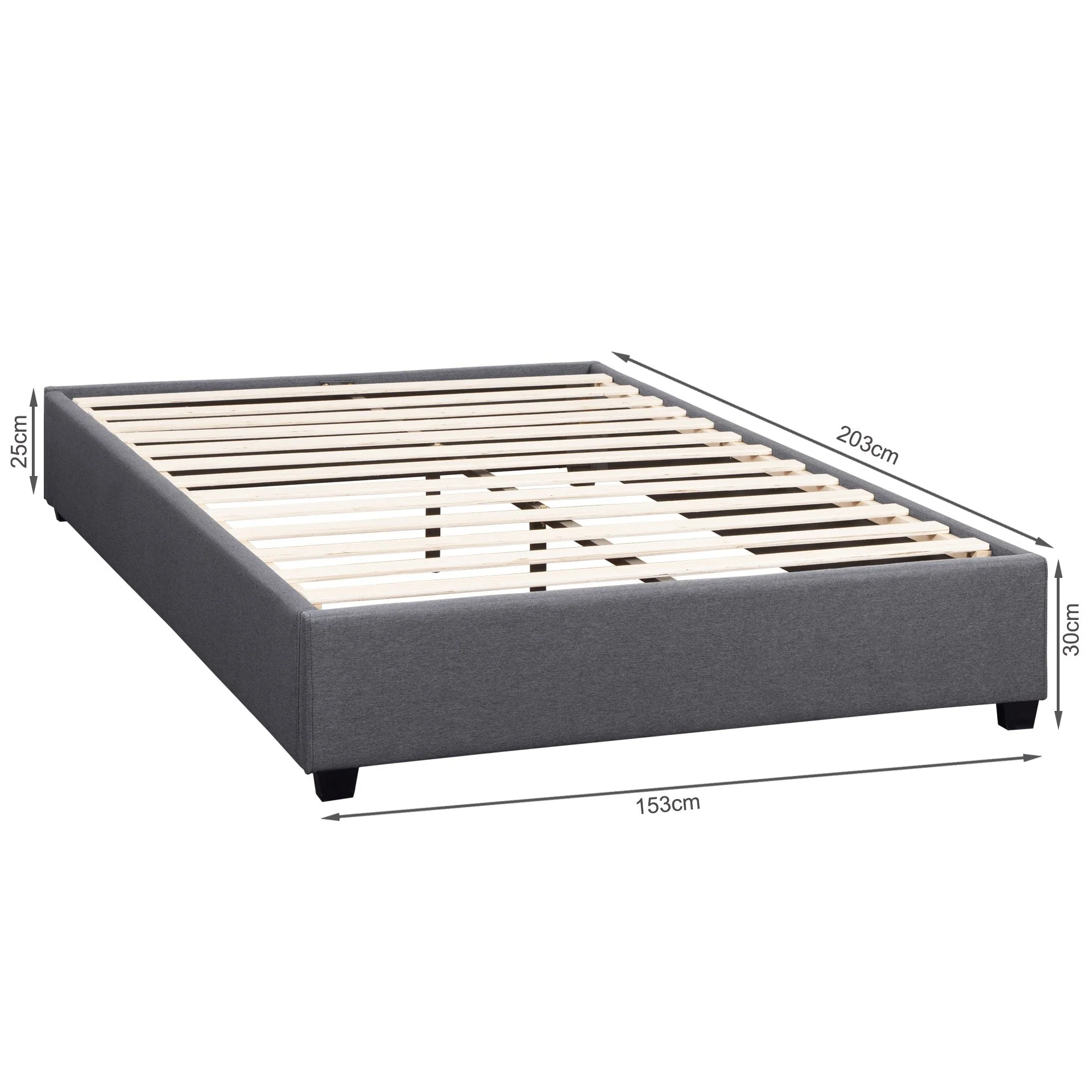 Bromo Queen Bed Frame - Grey - Image 11