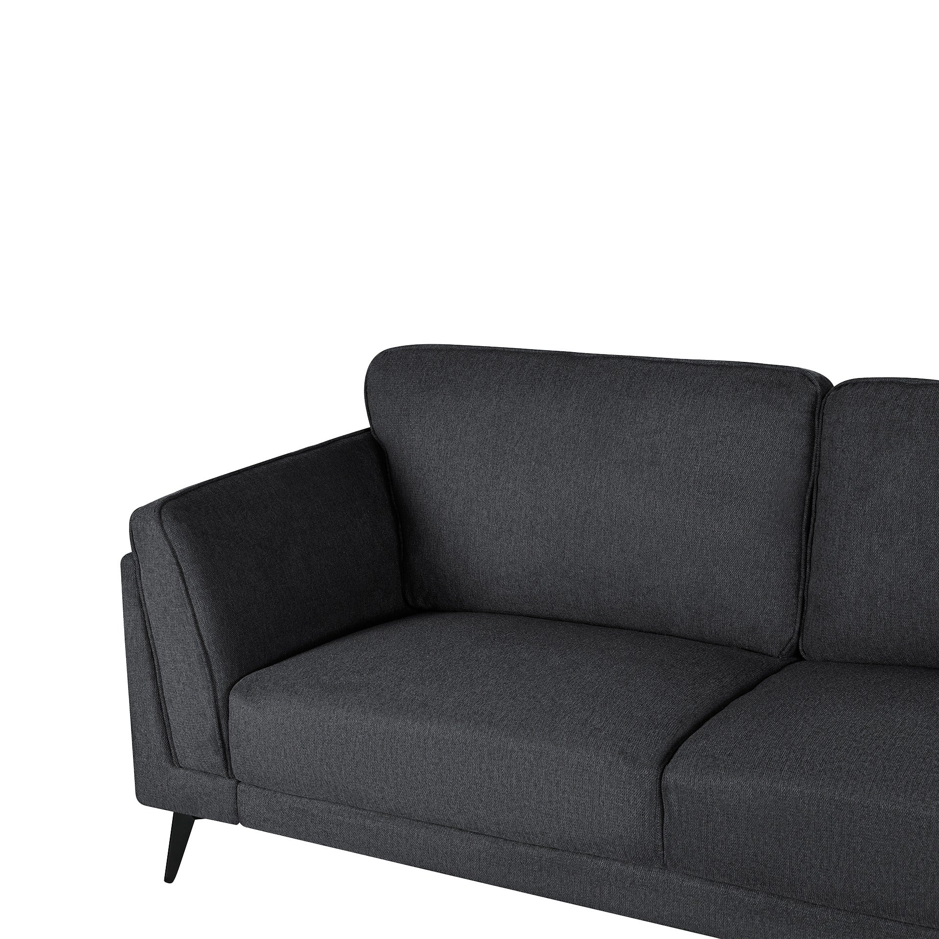 Brulo Linen 2 Seater Sofa - Dark Grey - Image 13