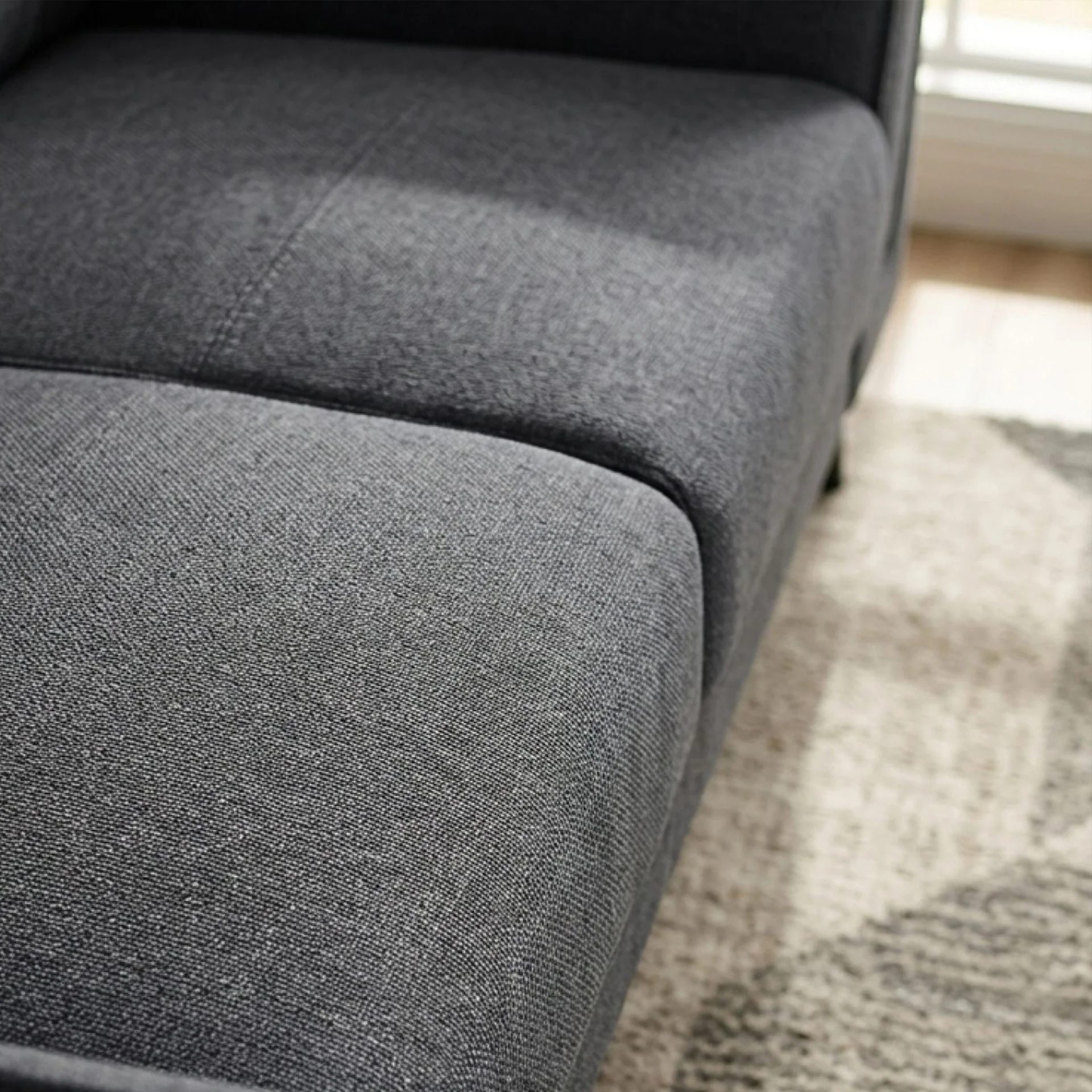 Brulo Linen 2 Seater Sofa - Dark Grey - Image 8