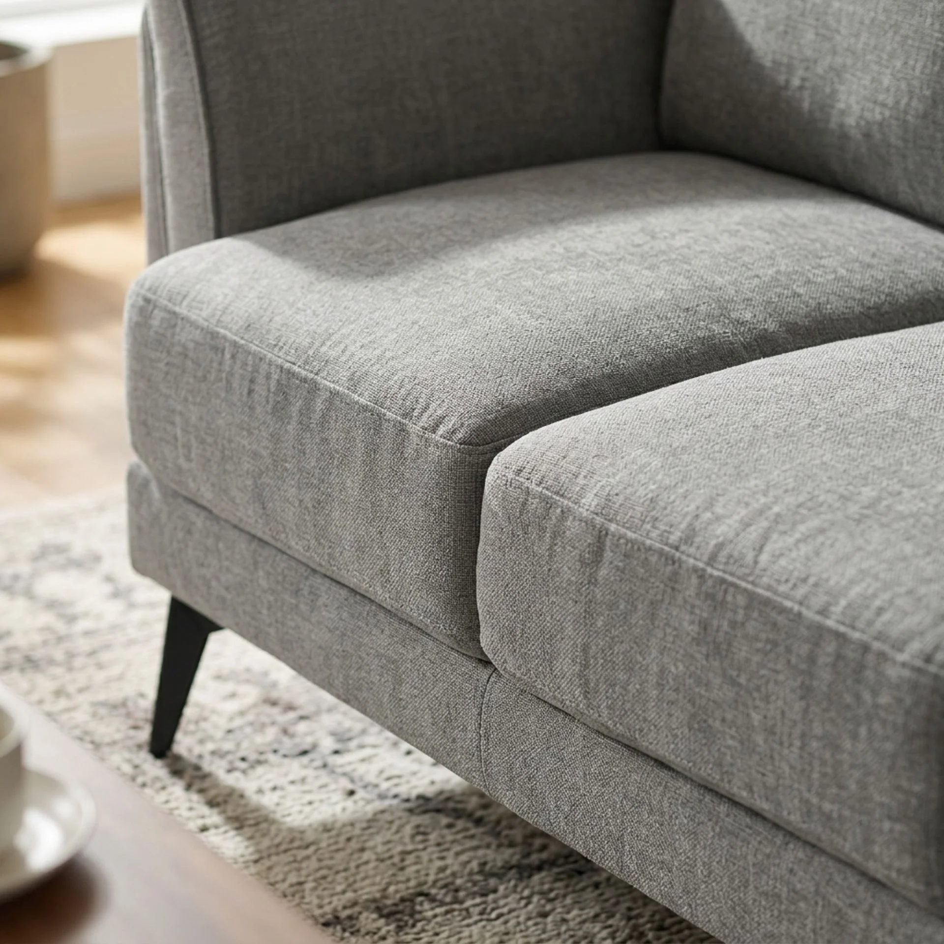 Brulo Linen 2 Seater Sofa - Grey - Image 6