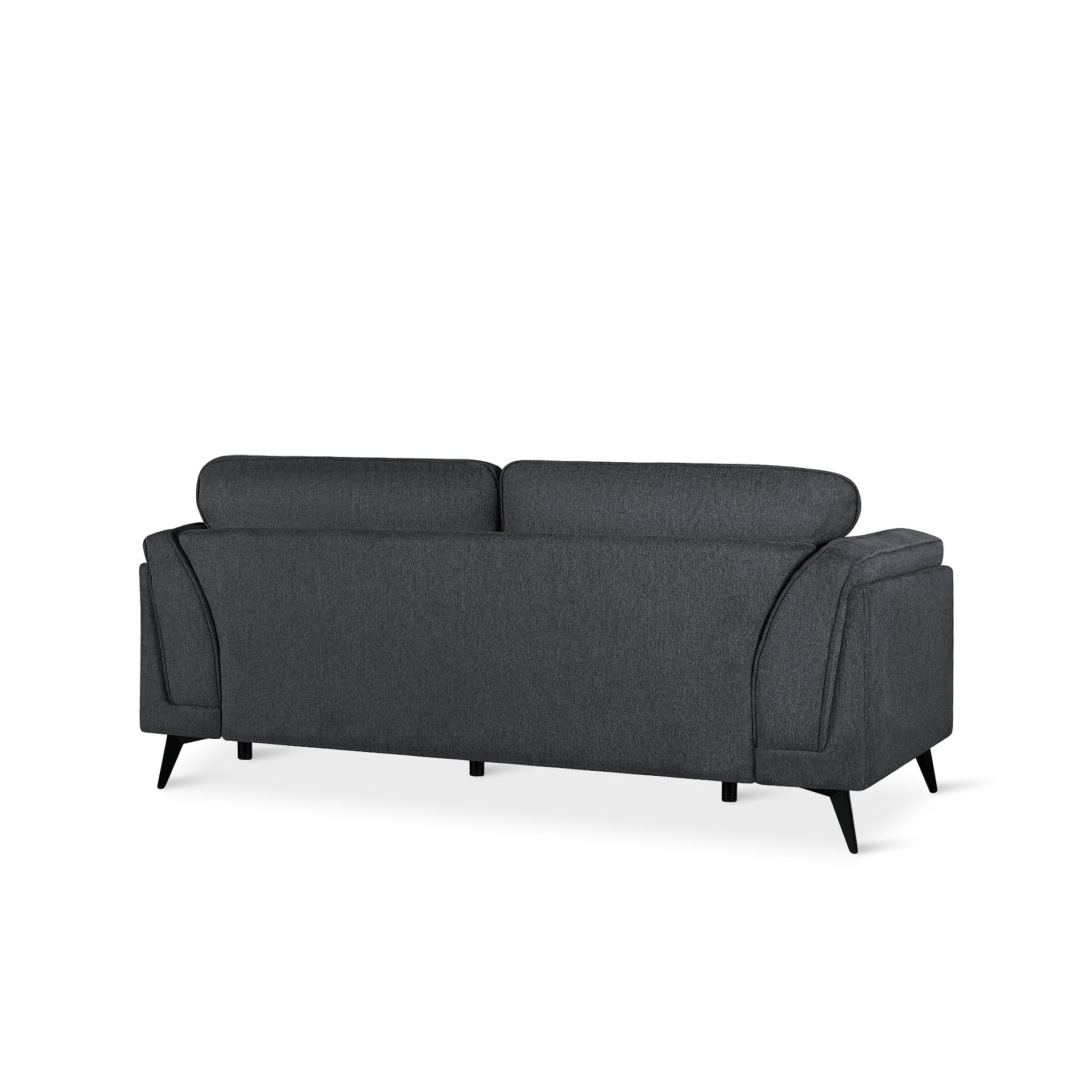 Brulo Linen 3 Seater Sofa - Dark Grey - Image 12