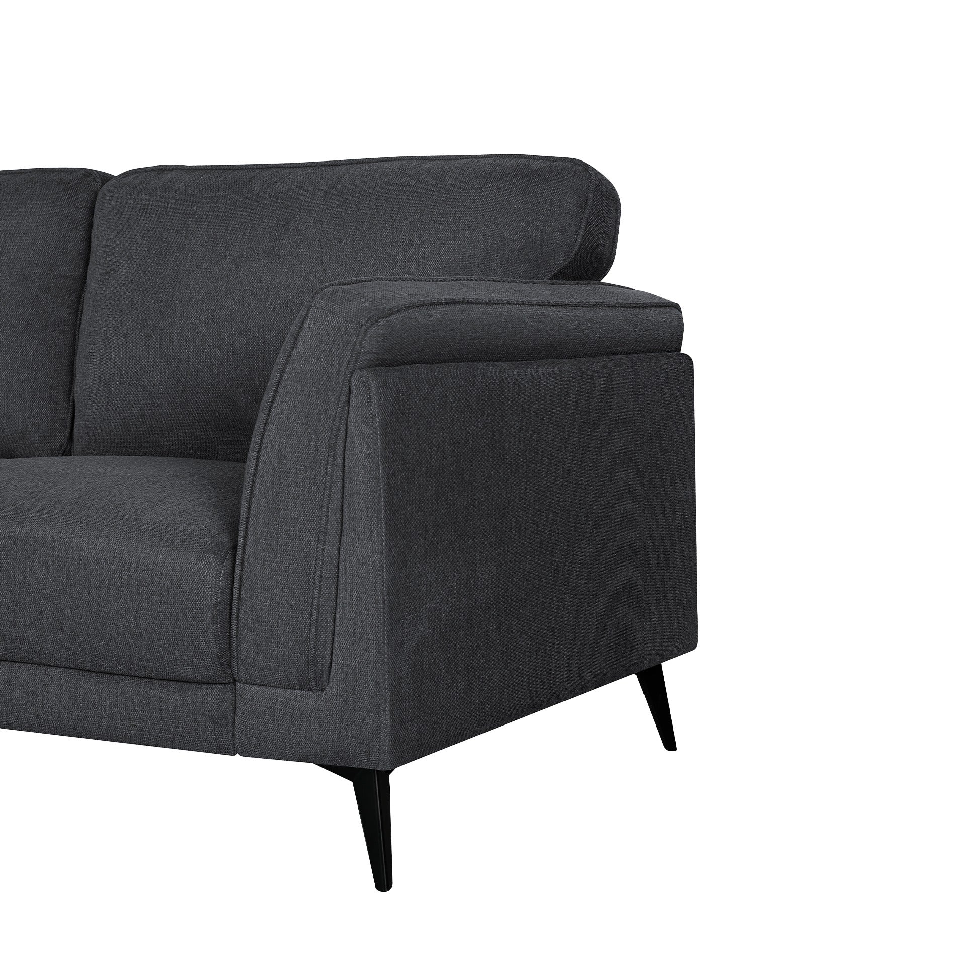 Brulo Linen 3 Seater Sofa - Dark Grey - Image 14