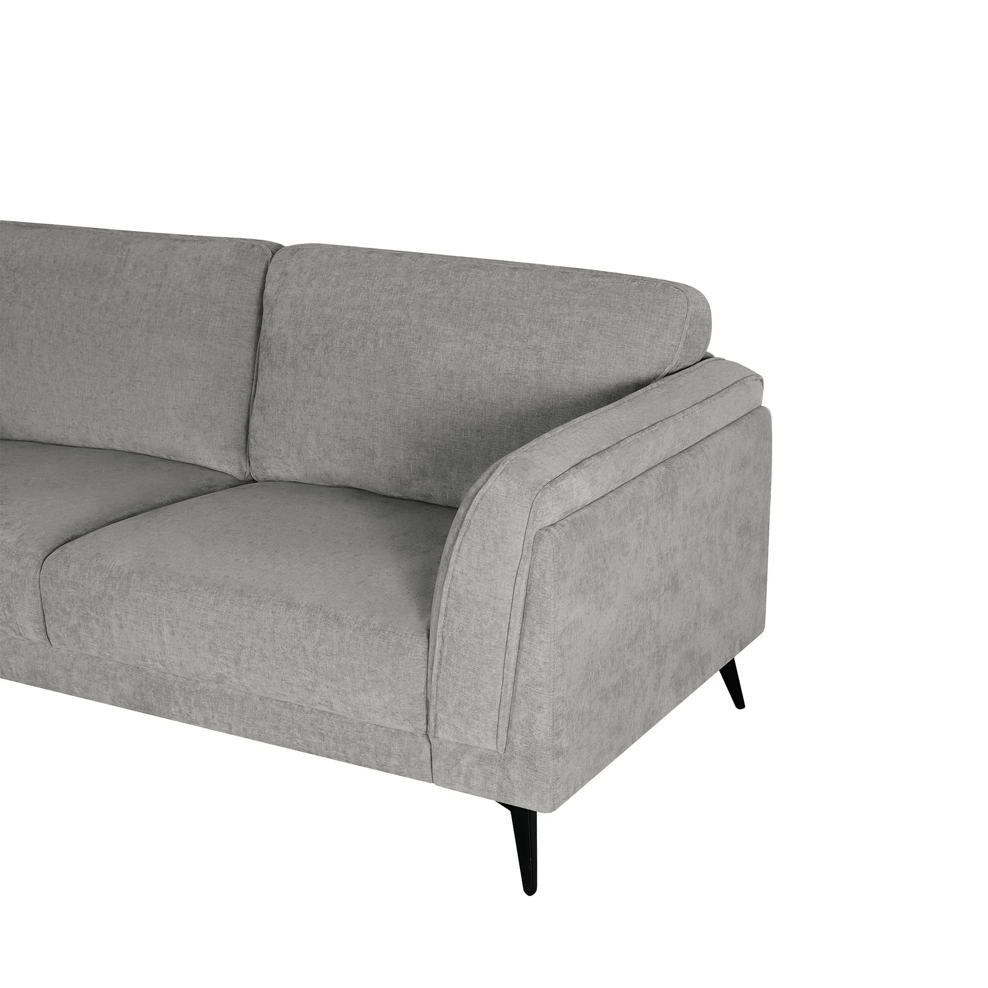 Brulo Linen 3 Seater Sofa - Grey - Image 10
