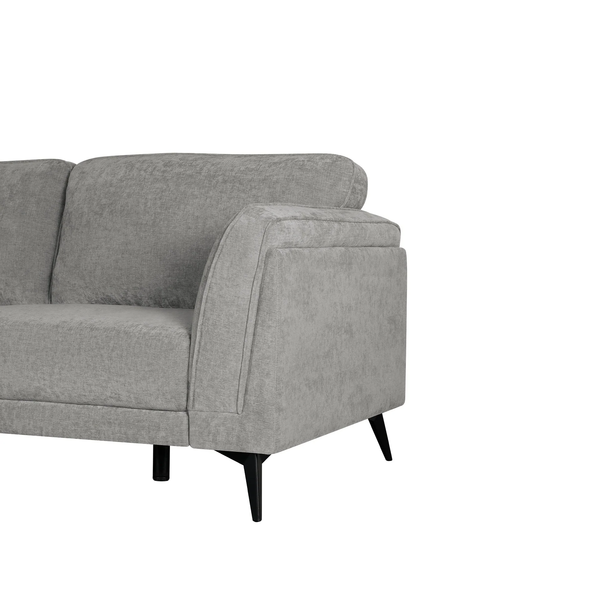 Brulo Linen 3 Seater Sofa - Grey - Image 11