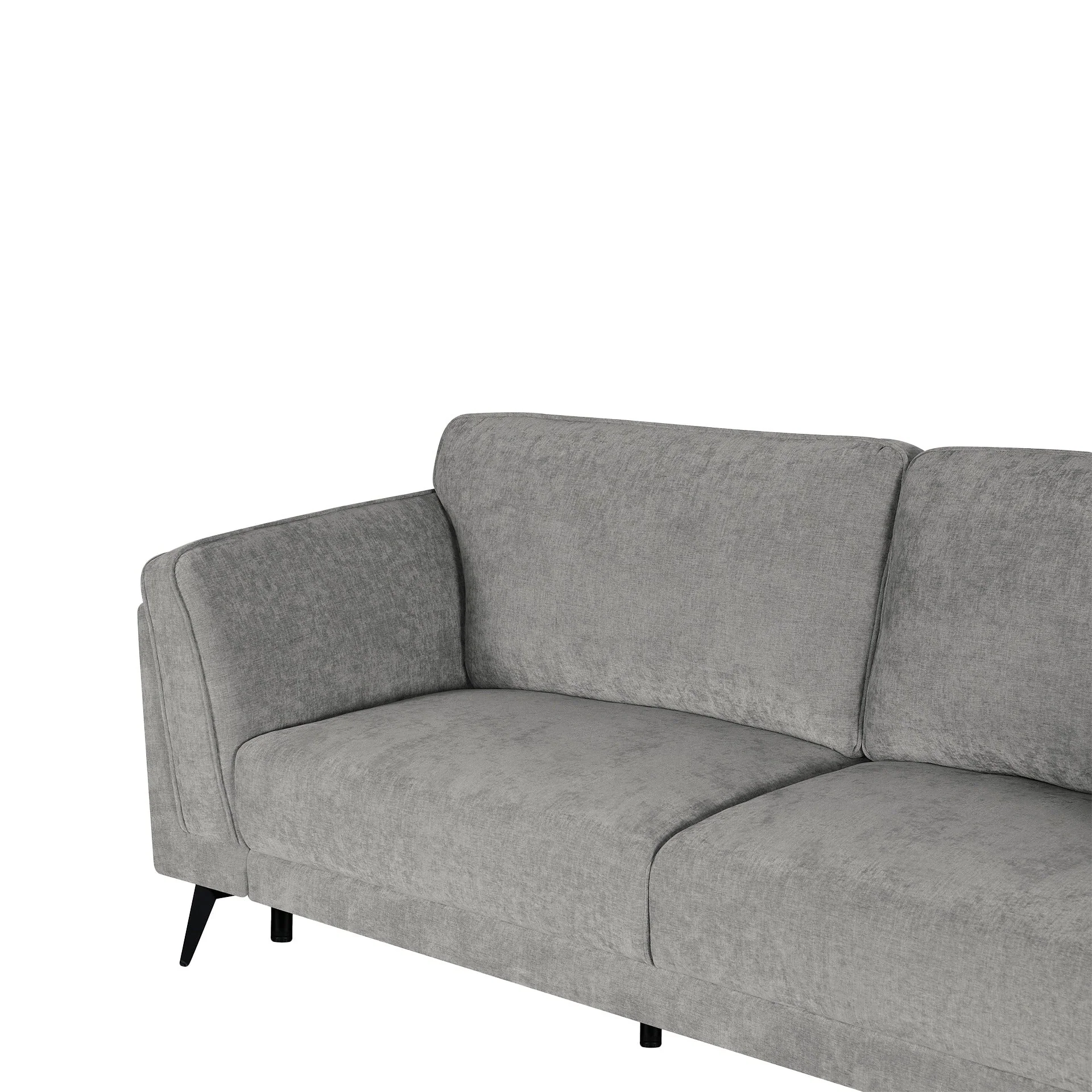 Brulo Linen 3 Seater Sofa - Grey - Image 12