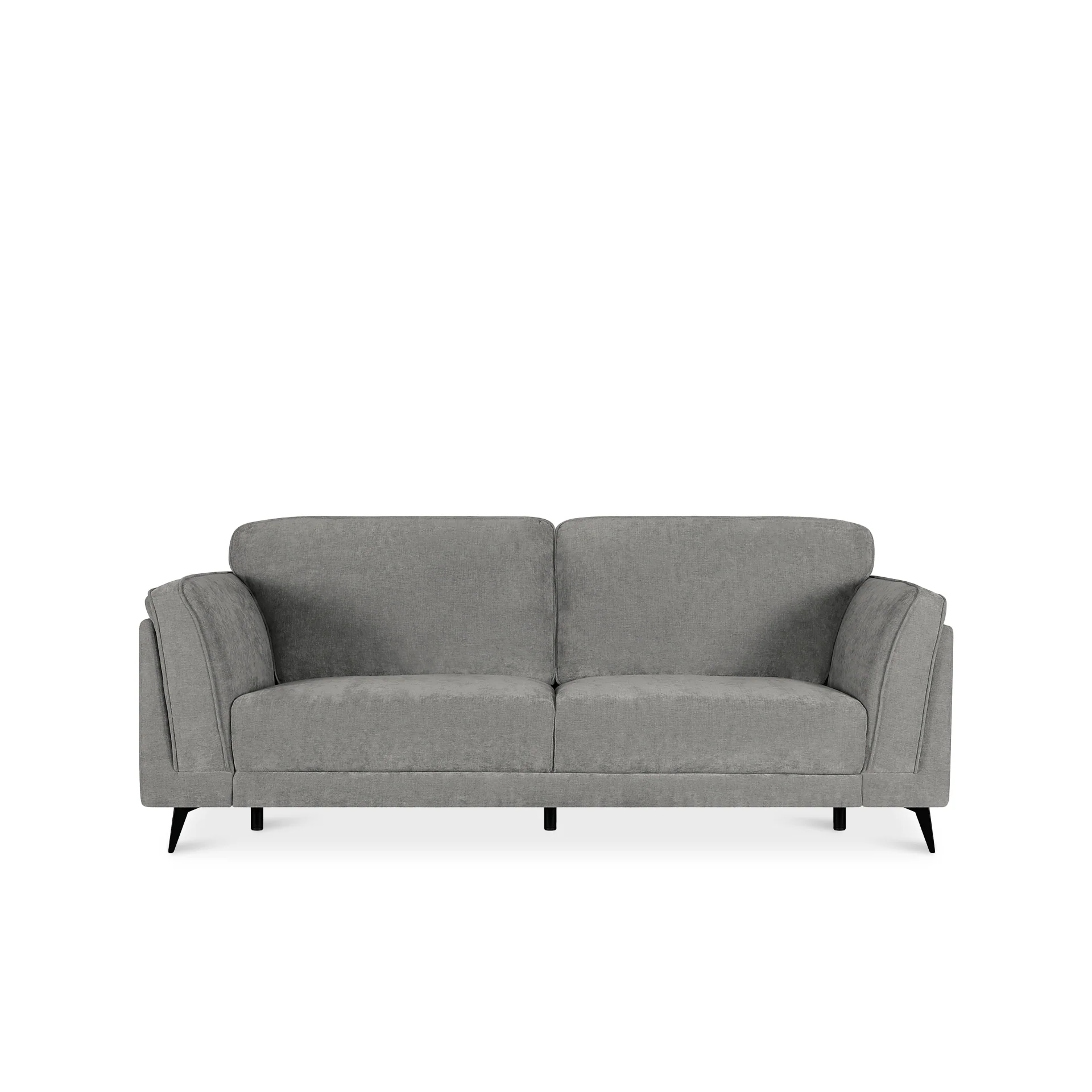 Brulo Linen 3 Seater Sofa - Grey - Image 8
