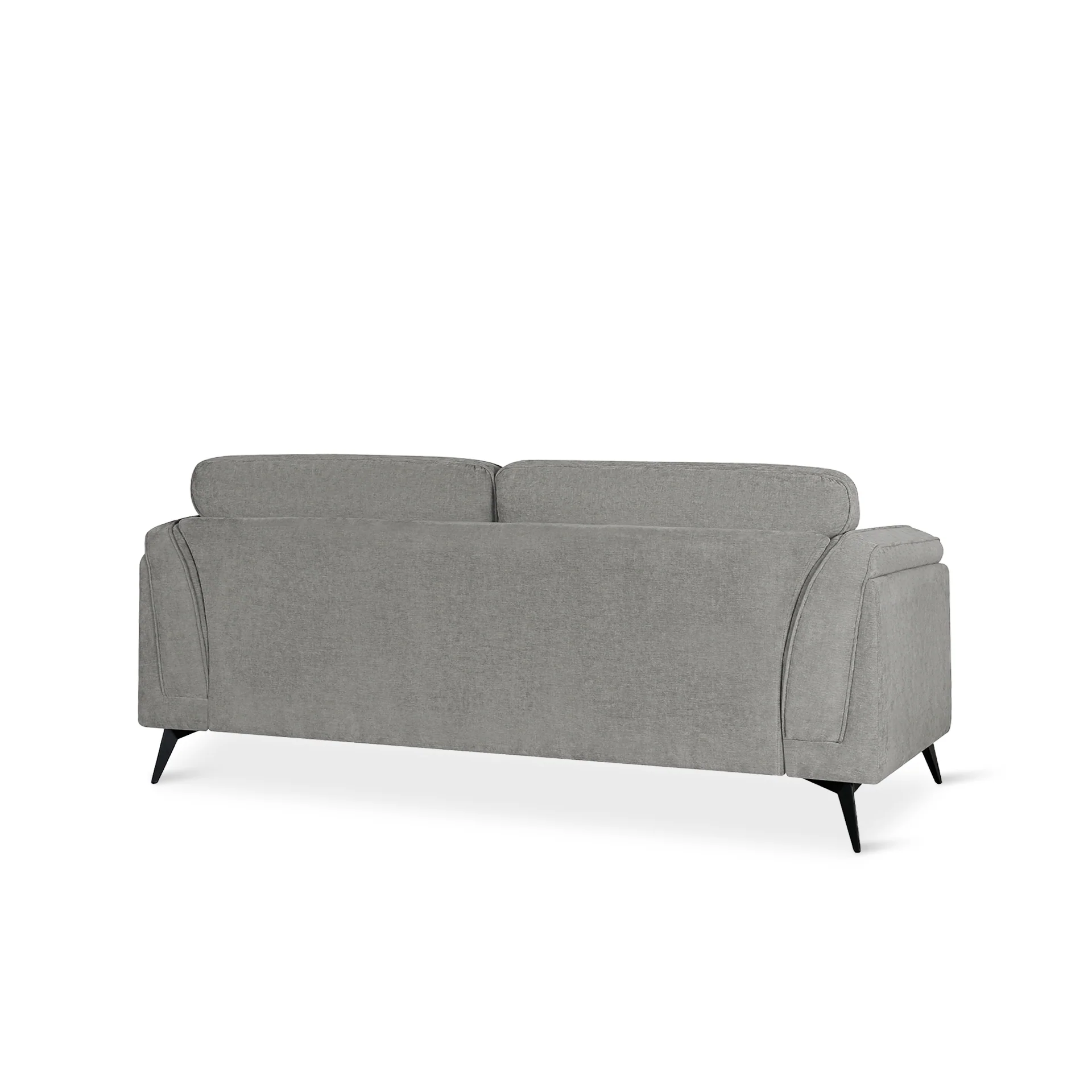 Brulo Linen 3 Seater Sofa - Grey - Image 9