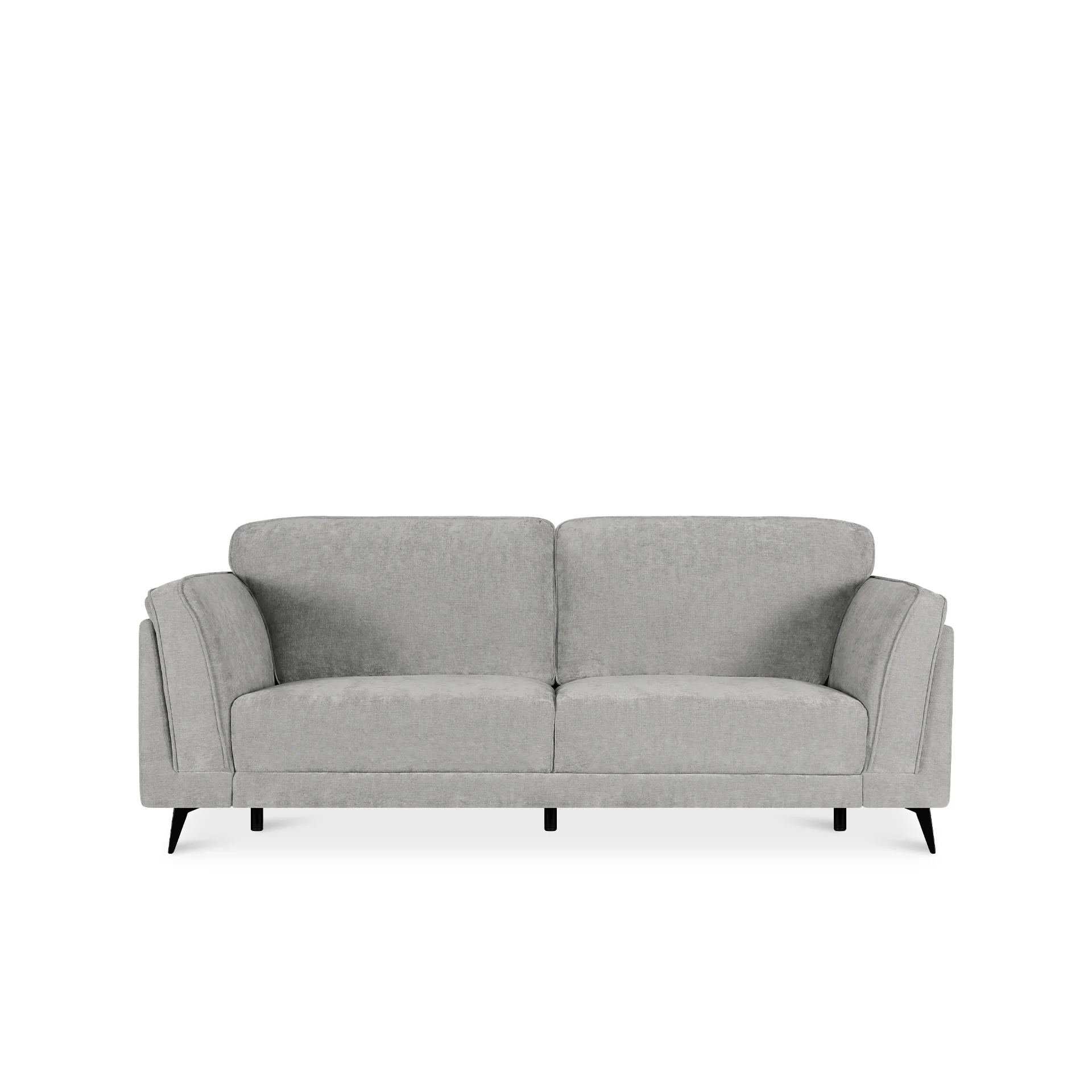 Brulo Linen 3 Seater Sofa - Light Grey - Image 10