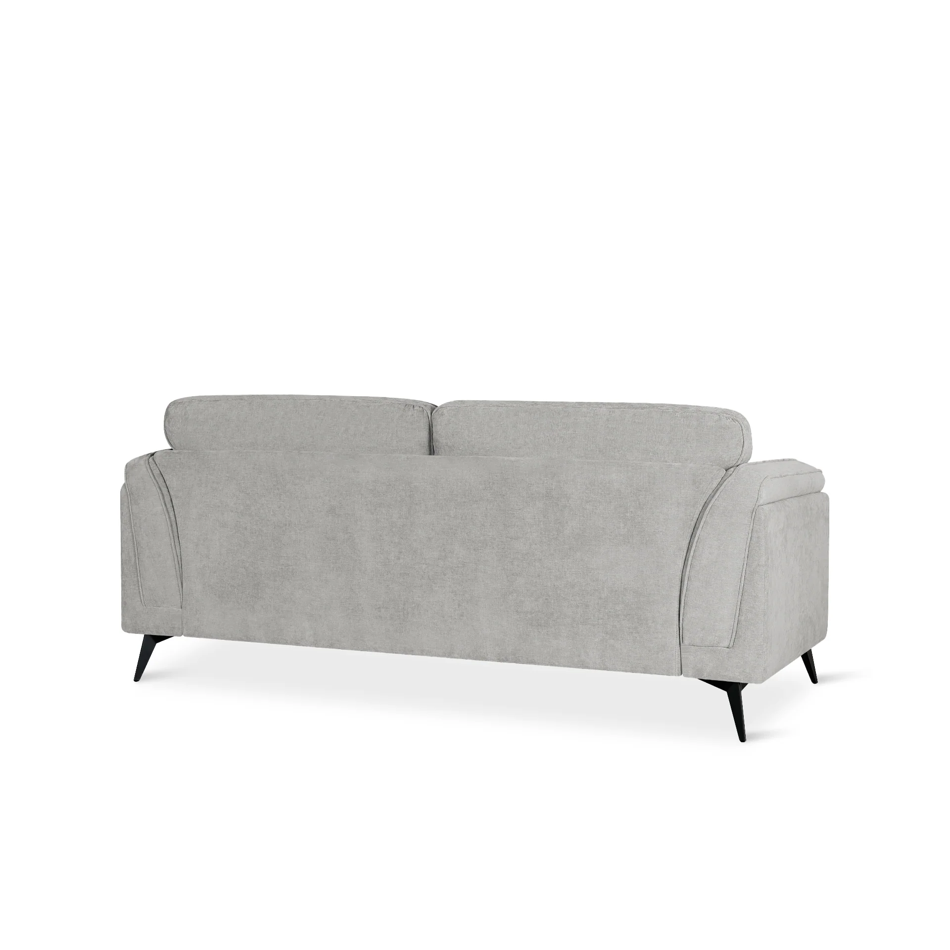 Brulo Linen 3 Seater Sofa - Light Grey - Image 11
