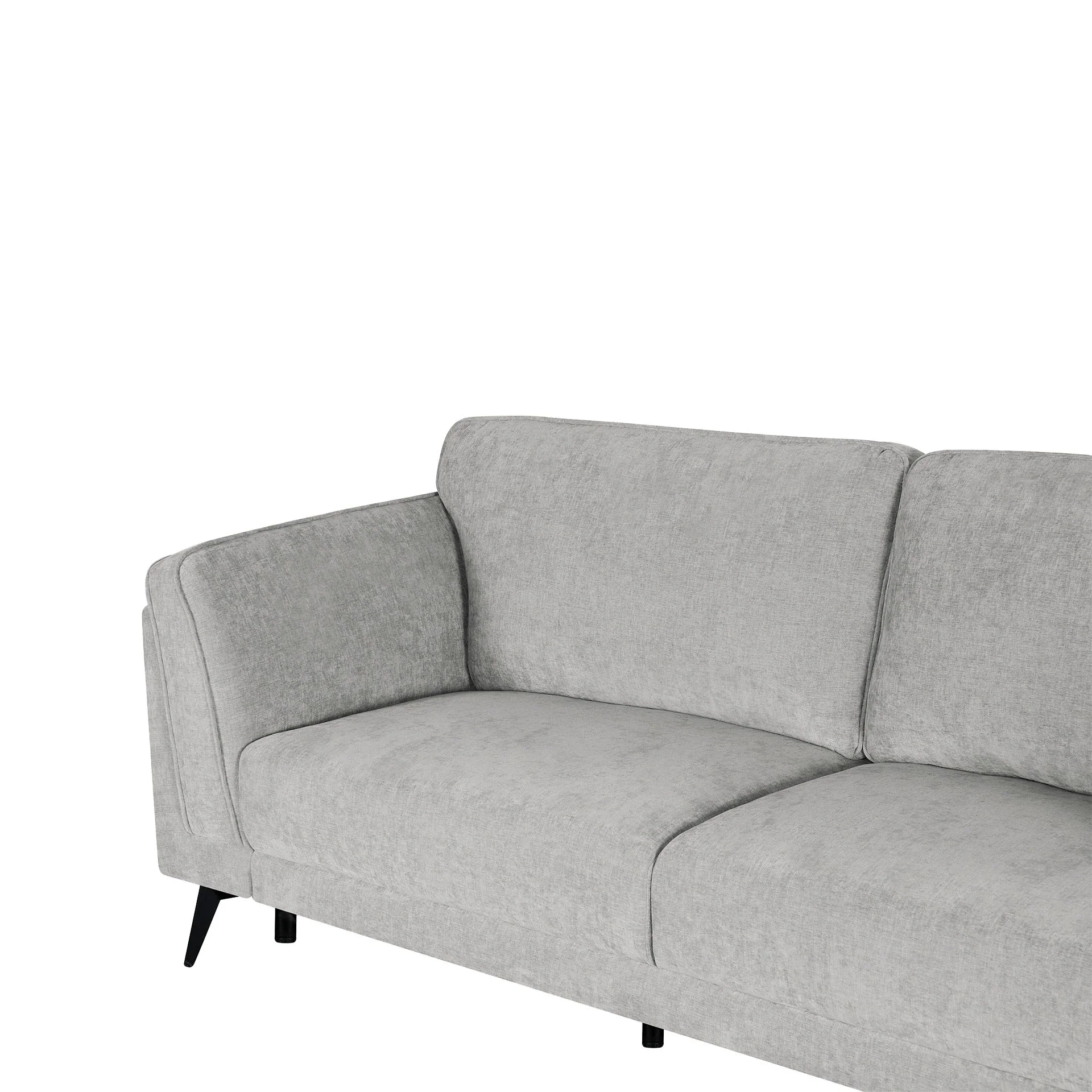 Brulo Linen 3 Seater Sofa - Light Grey - Image 14